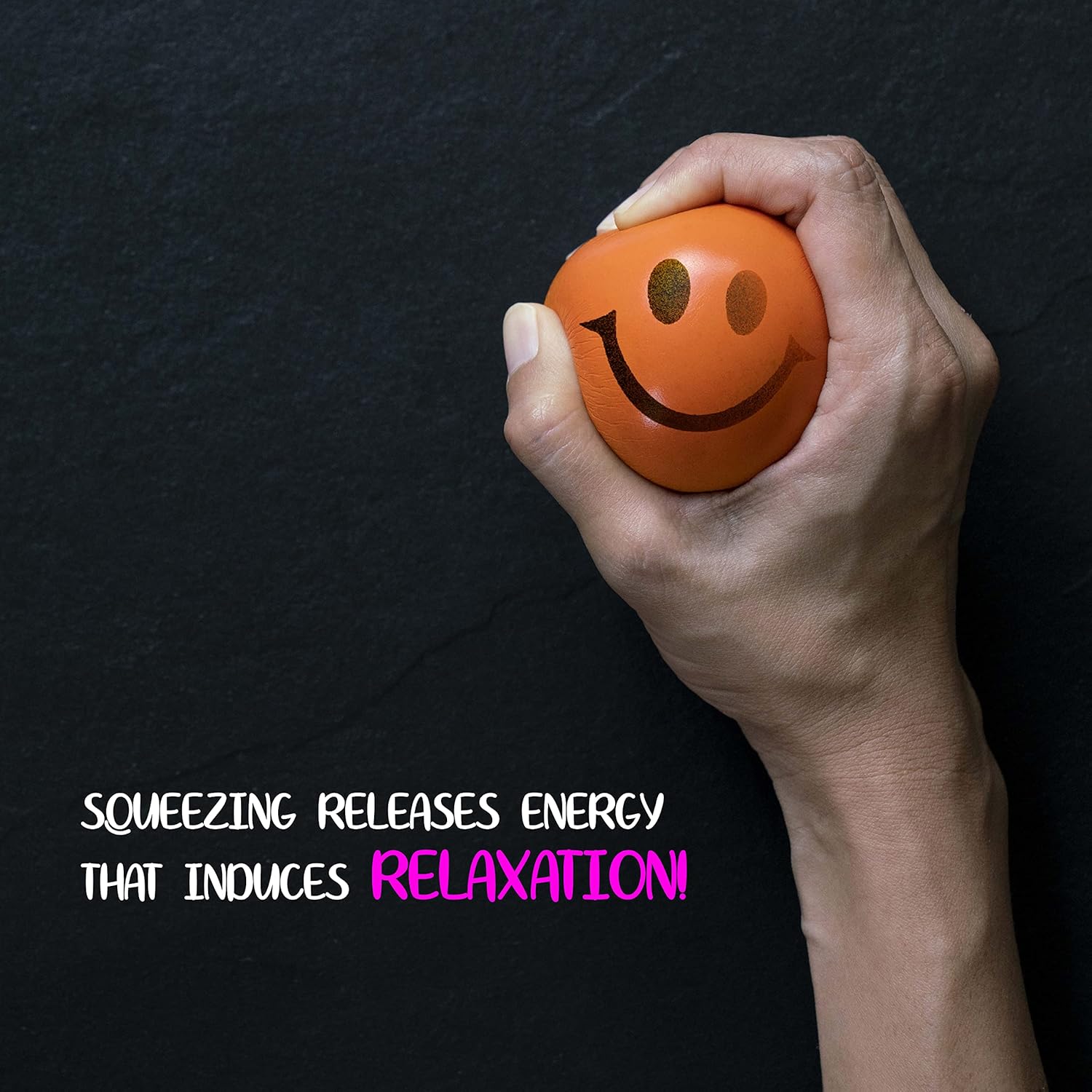 Neliblu Neon Smile Stress Balls for Adults and Kids - Foam Squeeze Ball for Relaxation and Fun - Pack of 12 Happy Face 2.5-Inch Squeeze Balls - Ideal for Parties, Therapy, and Toys - Image 8