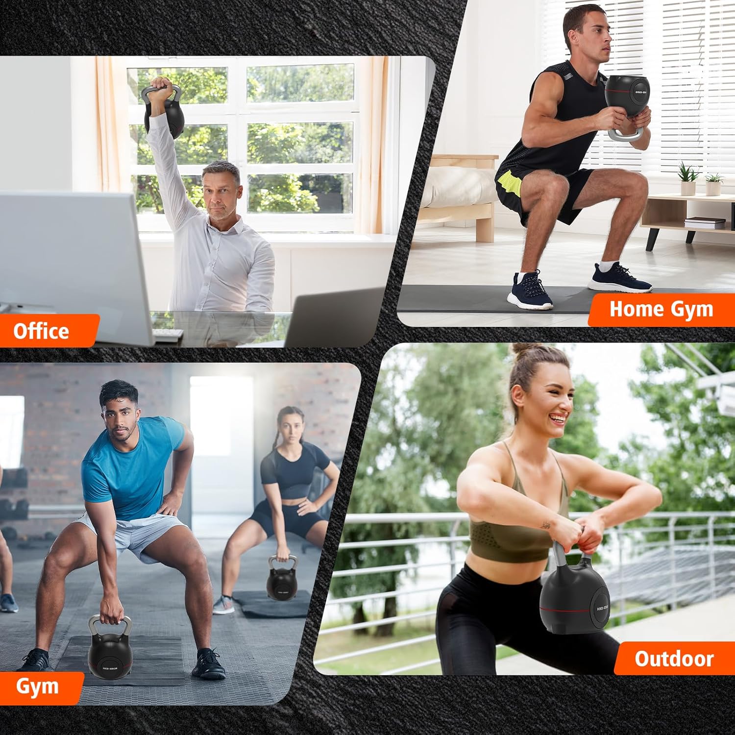HXD-ERGO Adjustable Kettlebell Weight Set-Quickly Adjusts Weights, Comfortable Grip, Ergonomic Kettlebell Sets For Home Gym - Image 9