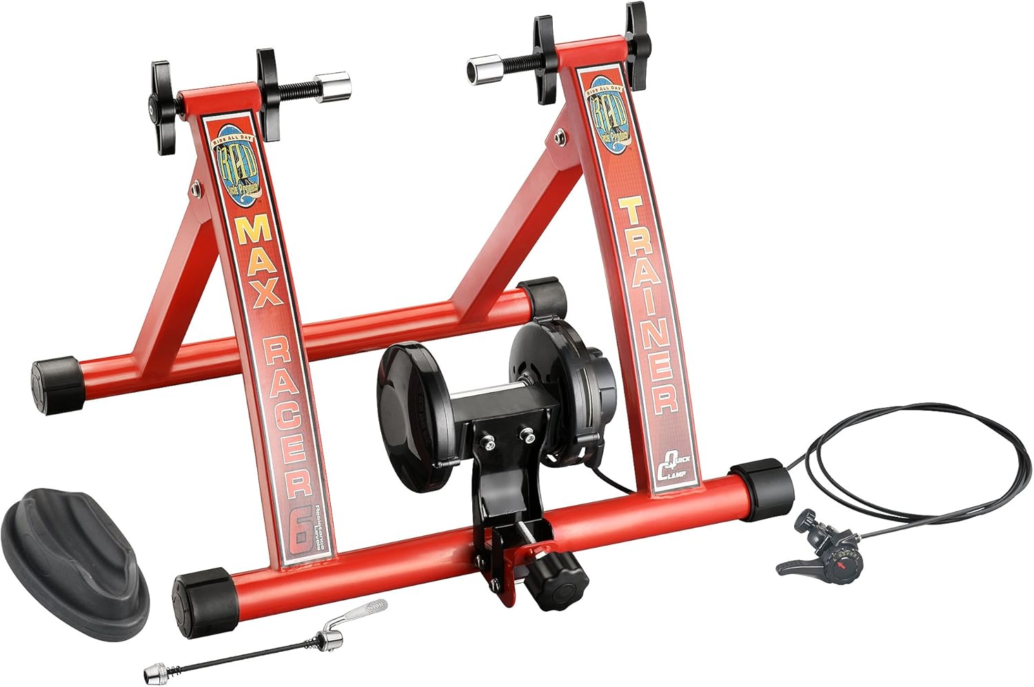 RAD Cycle Products Max Racer 7 Levels of with Smooth Magnetic Resistance Bicycle Trainer Allows You to Work Out with Your Bike - Image 2