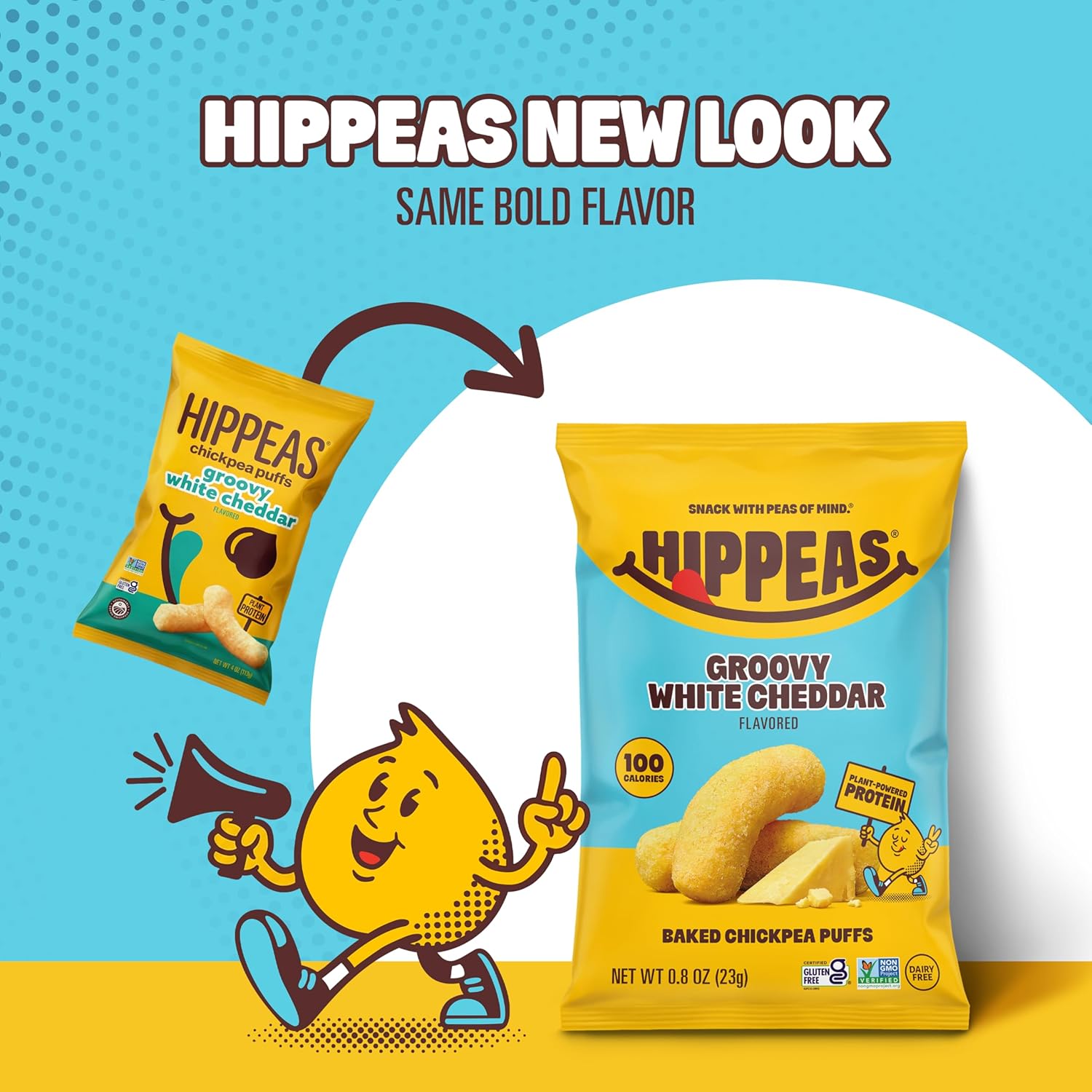 Hippeas Chickpea Puffs, Variety Pack: Vegan White Cheddar, Nacho Vibes, Barbecue, Sriracha, 0.8 Ounce (Pack of 18), 3g Protein, 2g Fiber, Vegan, Gluten-Free, Crunchy, Plant Protein Snacks - Image 5