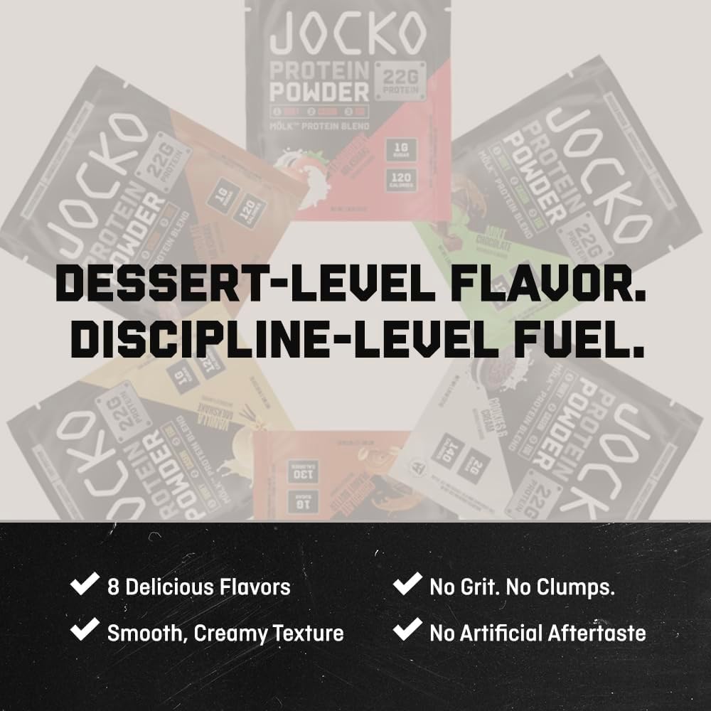 Jocko Fuel Whey Protein Powder, Chocolate Peanut Butter, 22g Protein, Digestive Enzymes + Probiotic Blend, No Sugar Added, with Essential Amino Acids + Electrolyte Minerals, 25 Servings - Image 9
