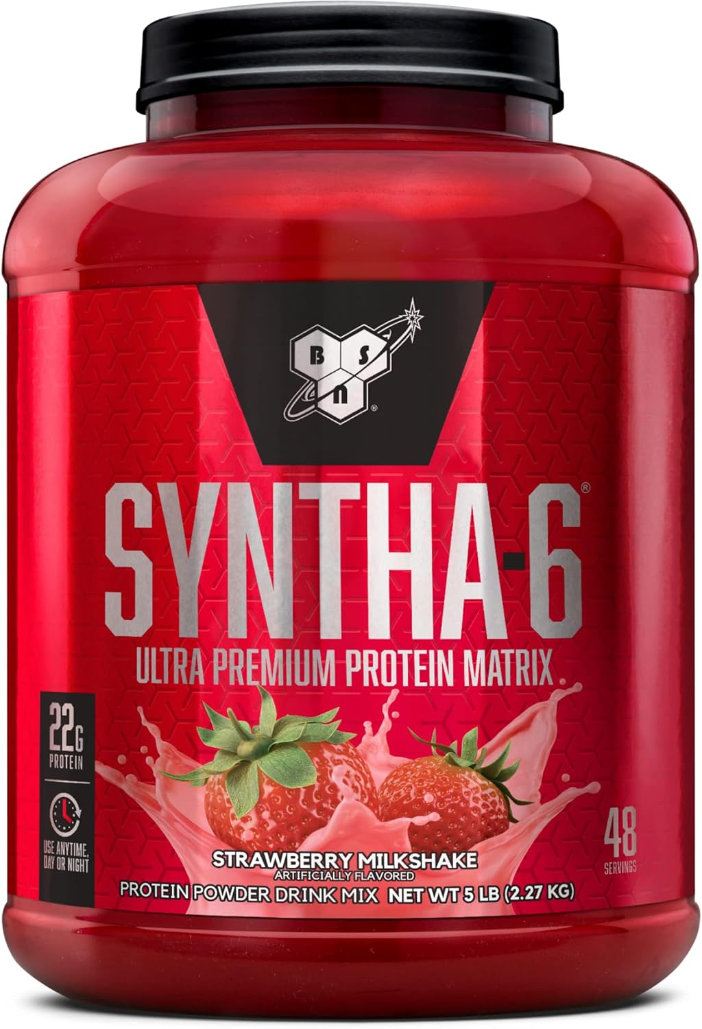 BSN SYNTHA-6 Whey Protein Powder with Micellar Casein, Milk Isolate, Strawberry Milkshake, 48 Servings (Packaging May Vary) - Image 2