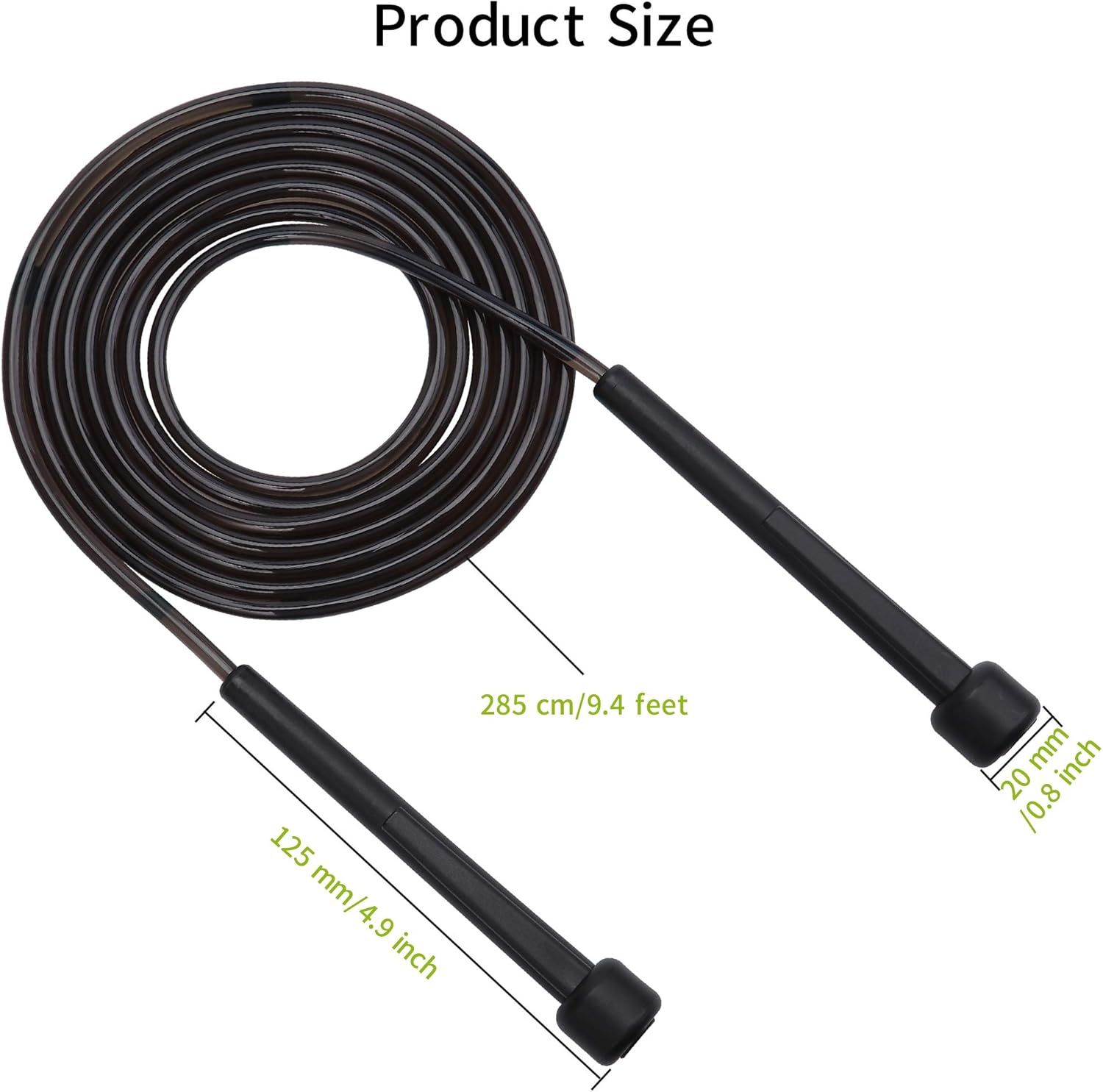 JUSDO 8 Pack Adjustable PVC Jump Rope for Cardio Fitness - Versatile Jump Rope for Both Kids and Adults Women Men Christmas Gift - Great for Exercise,9 Feet - Image 5