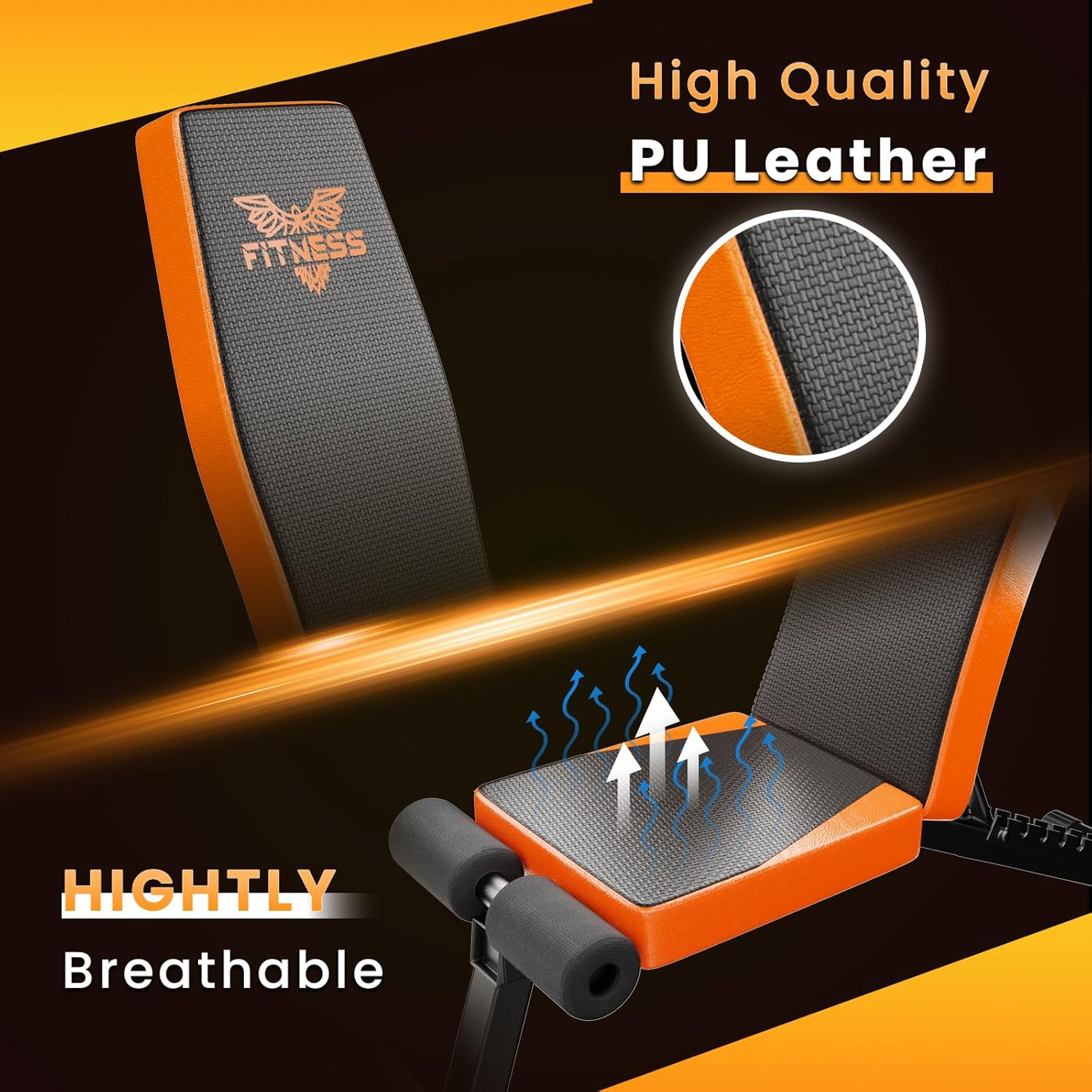 naspaluro Adjustable Weight Bench for Home Gym Foldable Workout Bench Press 880LB Incline Sit Up Bench for Full Body Workout with 3-Sec Folding - Image 7