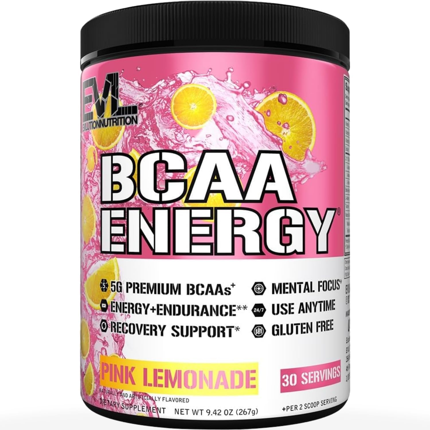 Evlution EVL BCAAs Amino Acids Powder - BCAA Energy Pre Workout Powder for Muscle Recovery Lean Growth and Endurance - Rehydrating Post Workout Recovery Drink with Natural Caffeine - Pink Lemonade - Image 2