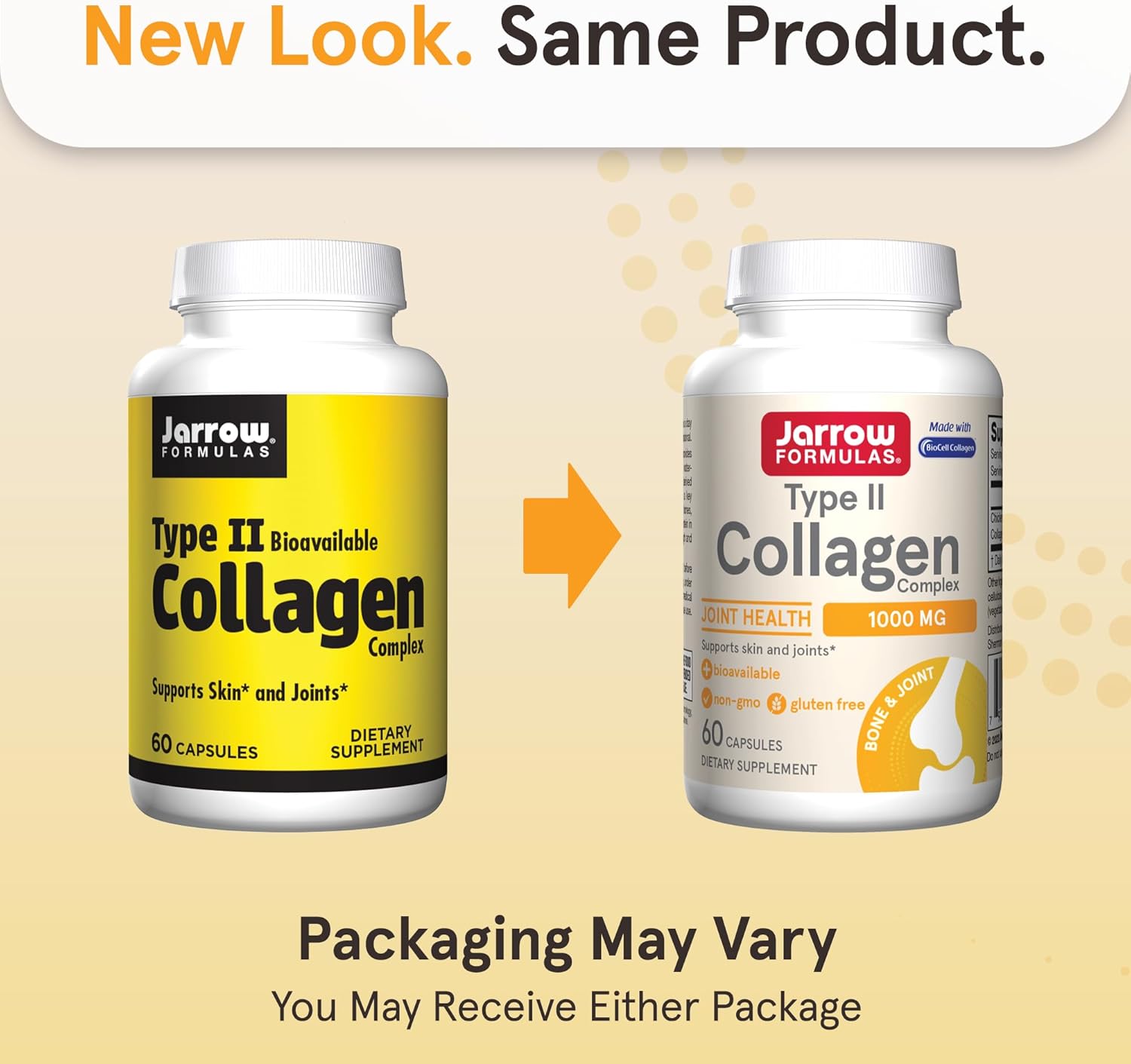 Jarrow Formulas® Type II Collagen Complex 1000 mg Supplements, Supports Skin and Joint Health, 60 Capsules, 30 Day Supply - Image 3