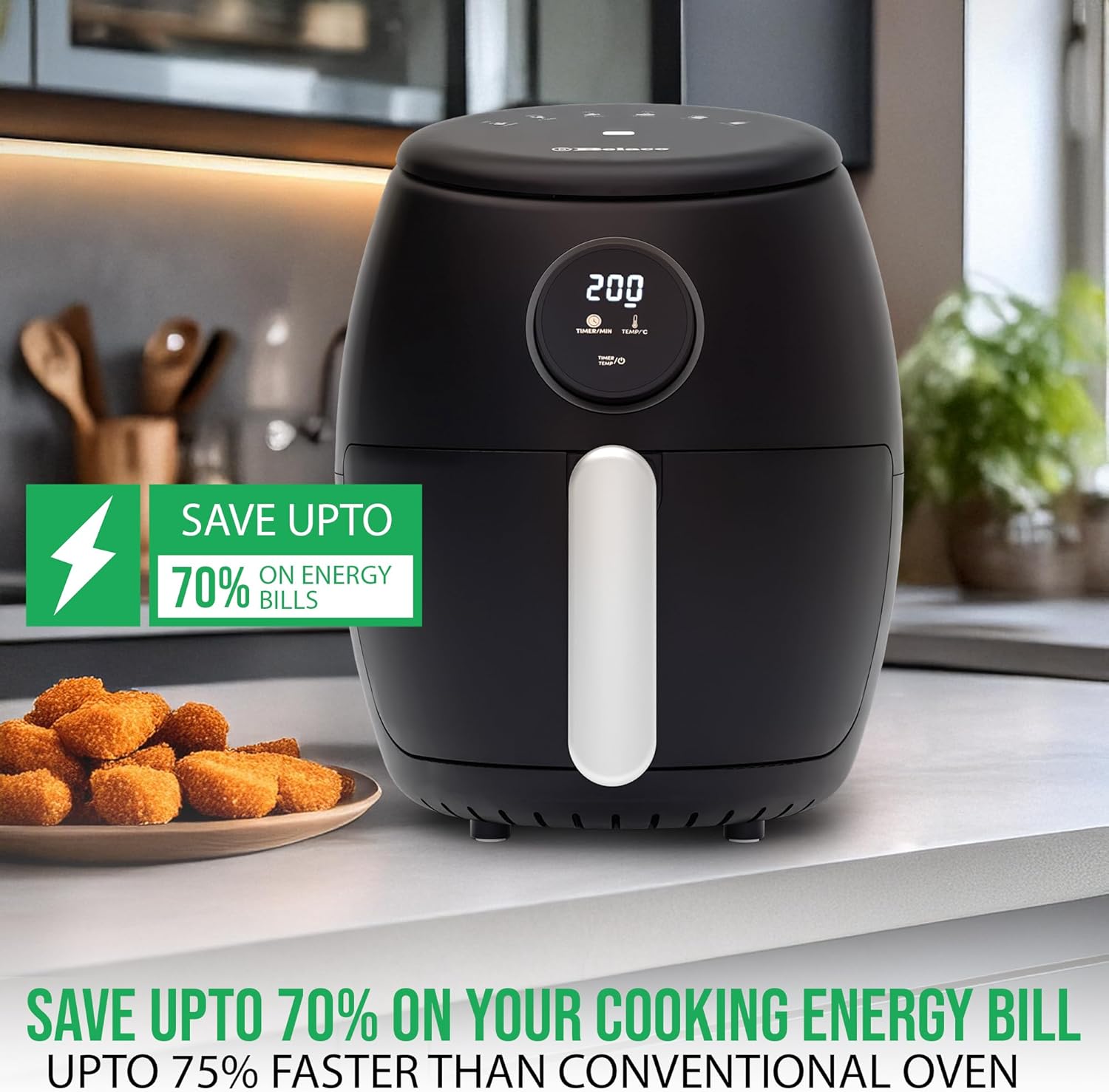 Belaco Air Fryer, 2.1Qt Digital Display, Rapid Air Circulation, Air Fryers, 60 Min Timer, Small Air Fryer, Adjustable Temperature, Dishwasher Safe Basket BEL-AF-02 - Image 11
