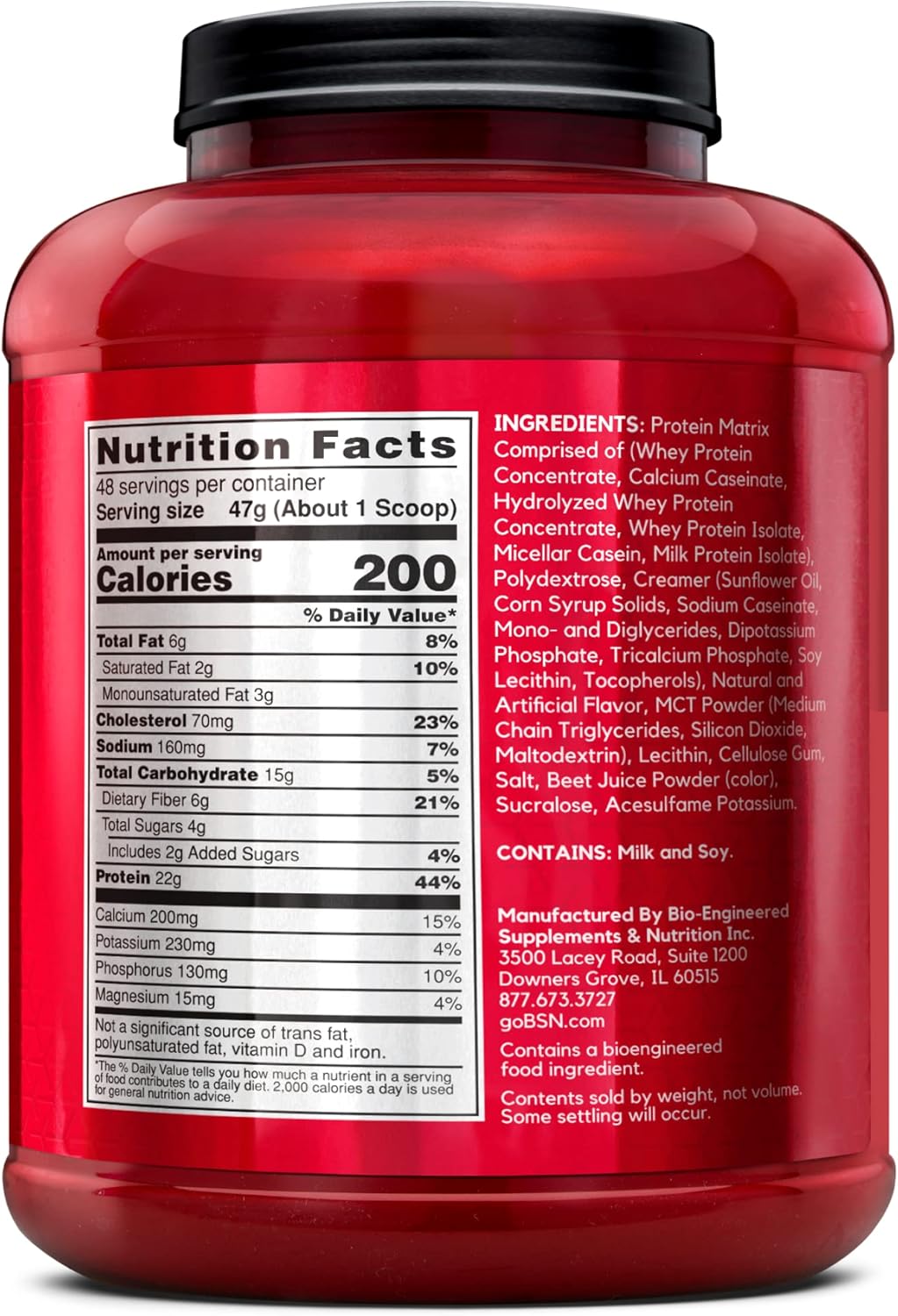 BSN SYNTHA-6 Whey Protein Powder with Micellar Casein, Milk Isolate, Strawberry Milkshake, 48 Servings (Packaging May Vary) - Image 8