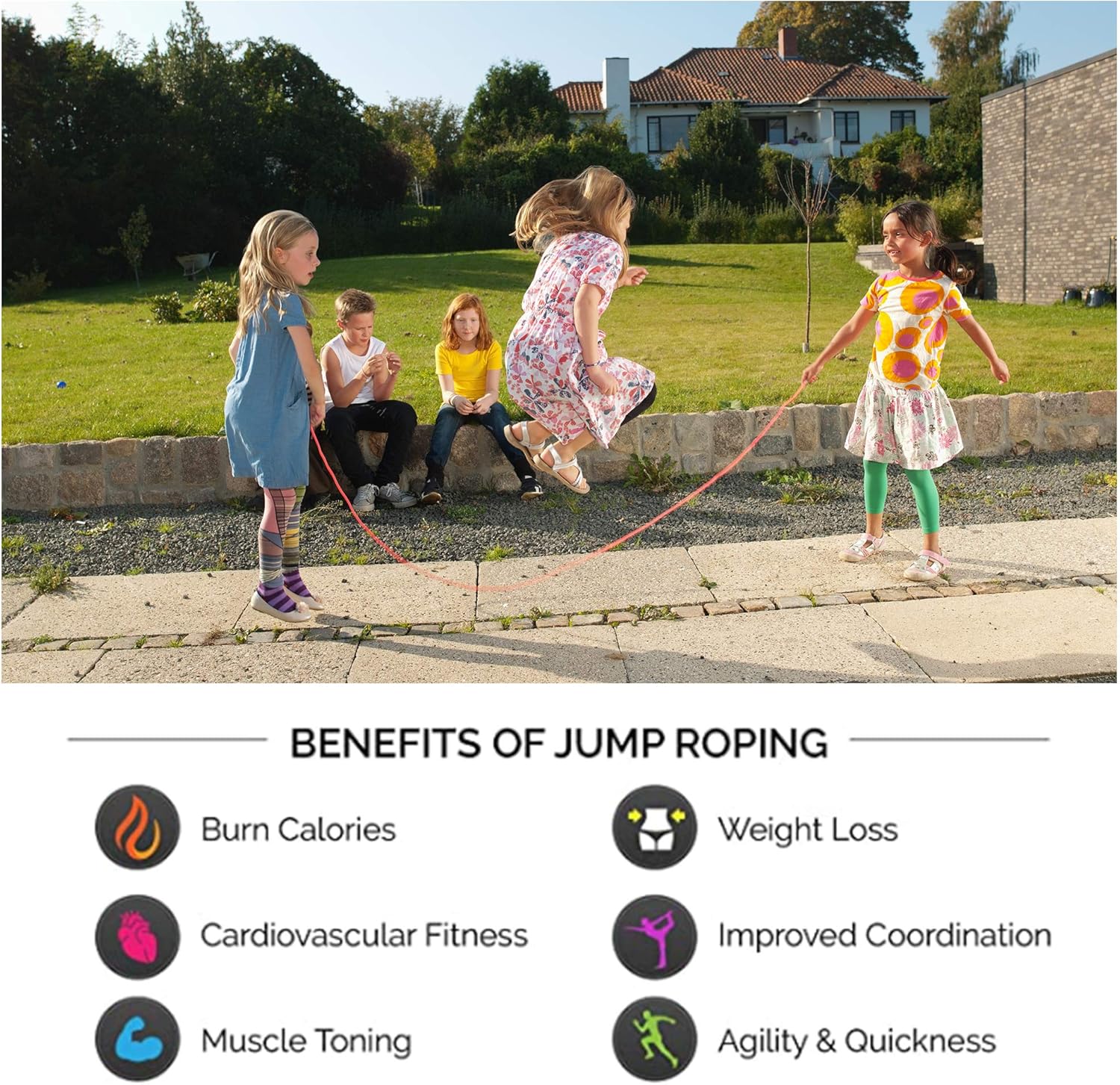 JUSDO 8 Pack Adjustable PVC Jump Rope for Cardio Fitness - Versatile Jump Rope for Both Kids and Adults Women Men Christmas Gift - Great for Exercise,9 Feet - Image 7