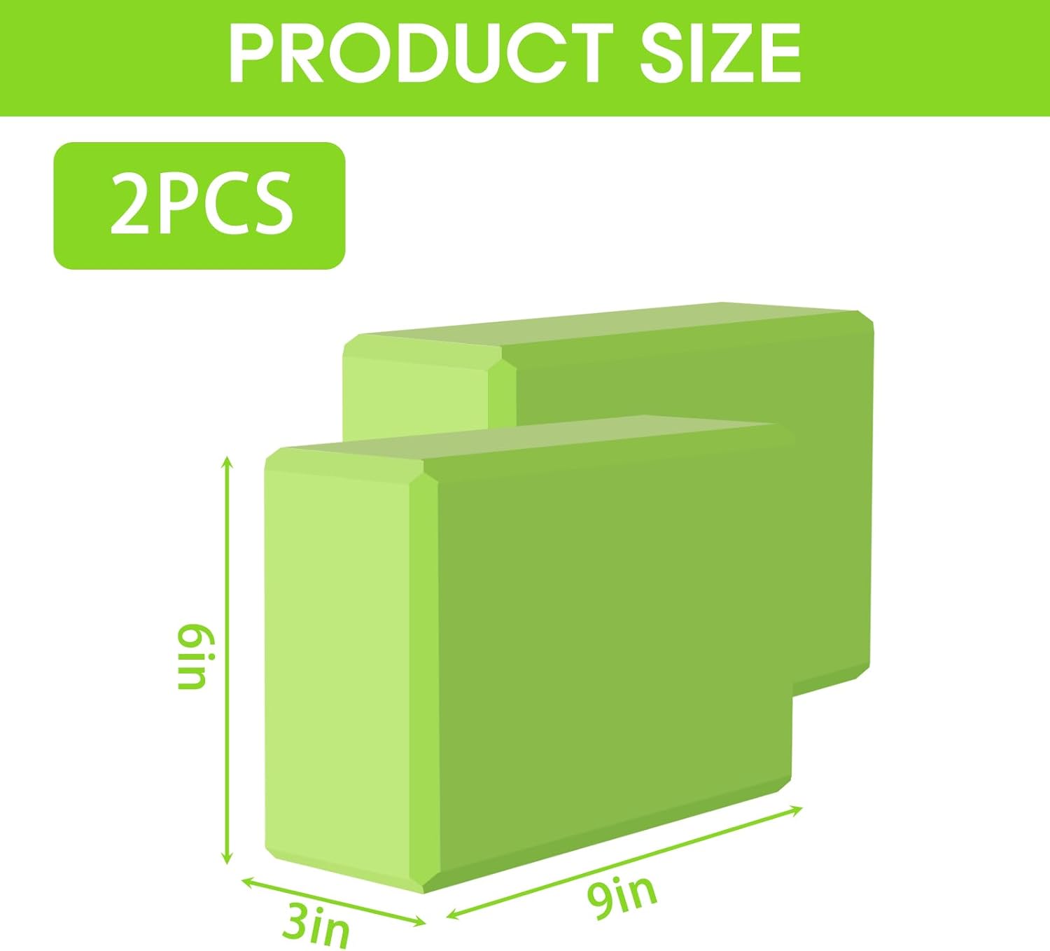 Yoga Block - Supportive Latex-Free Eva Foam - Soft Non-Slip Surface with Beveled Edges for Yoga, Pilates, Meditation - Yoga Accessories for Stability, Balance, Deepen Stretches - Image 3