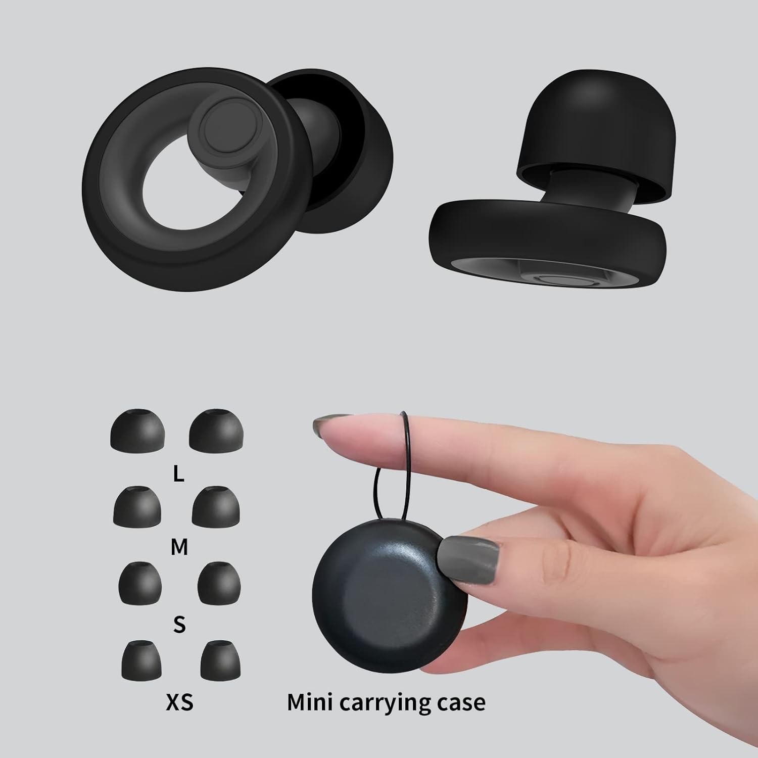 Jayine Ear Plugs for Noise Cancelling Ear Protection EarPlugs for Sleep,Concerts,Work,Study,8 Size Eartips with Small Box,Perfect -30dB Silicone Earplugs for Noise Reduction - Image 6