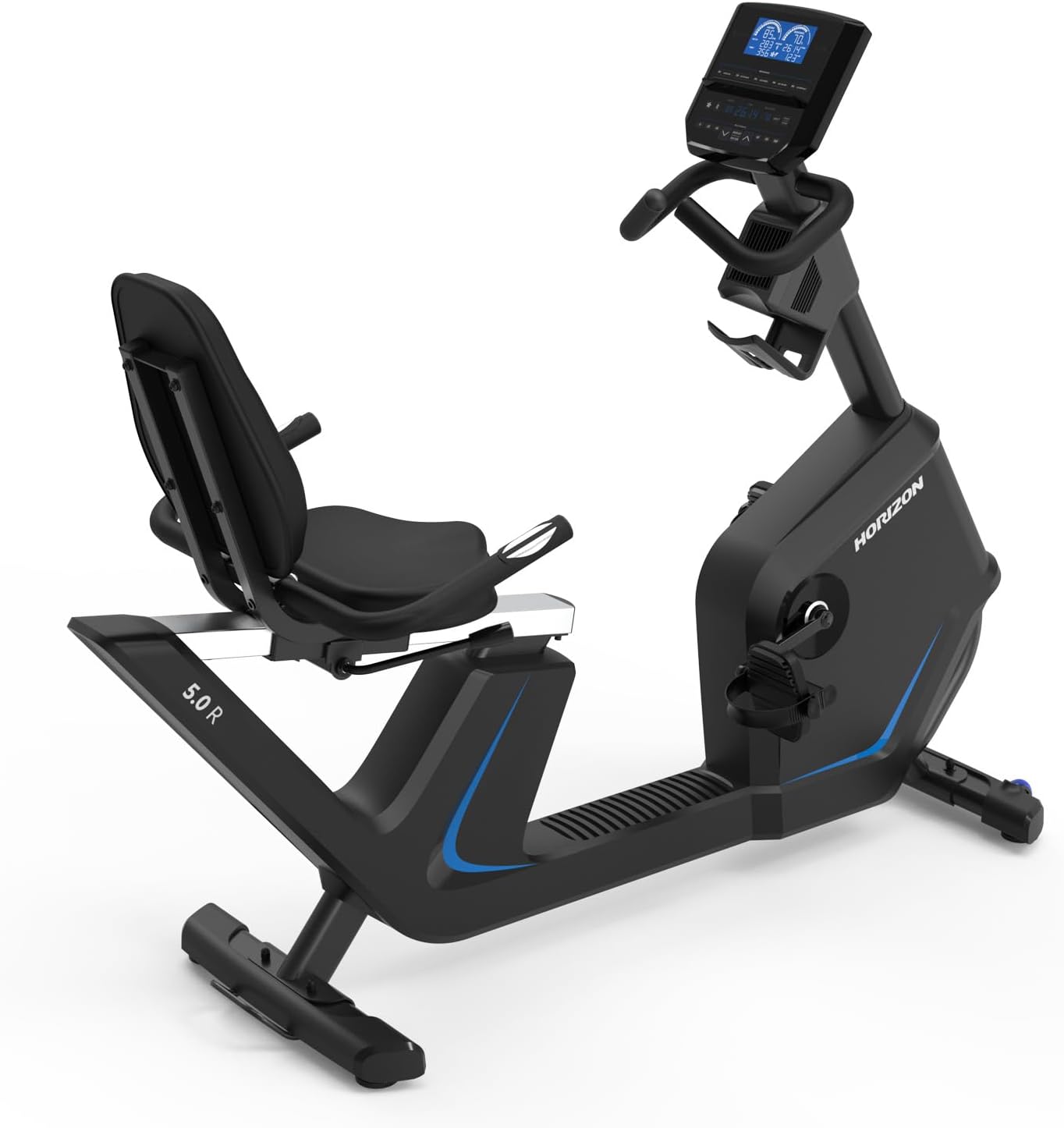 Horizon Fitness 5.0R Recumbent Bike, Fitness & Cardio, Magnetic Resistance Cycling Bike with Bluetooth, Comfort Seat with Lumbar Support, Step-through Frame, and 350lb Weight Capacity - Image 2