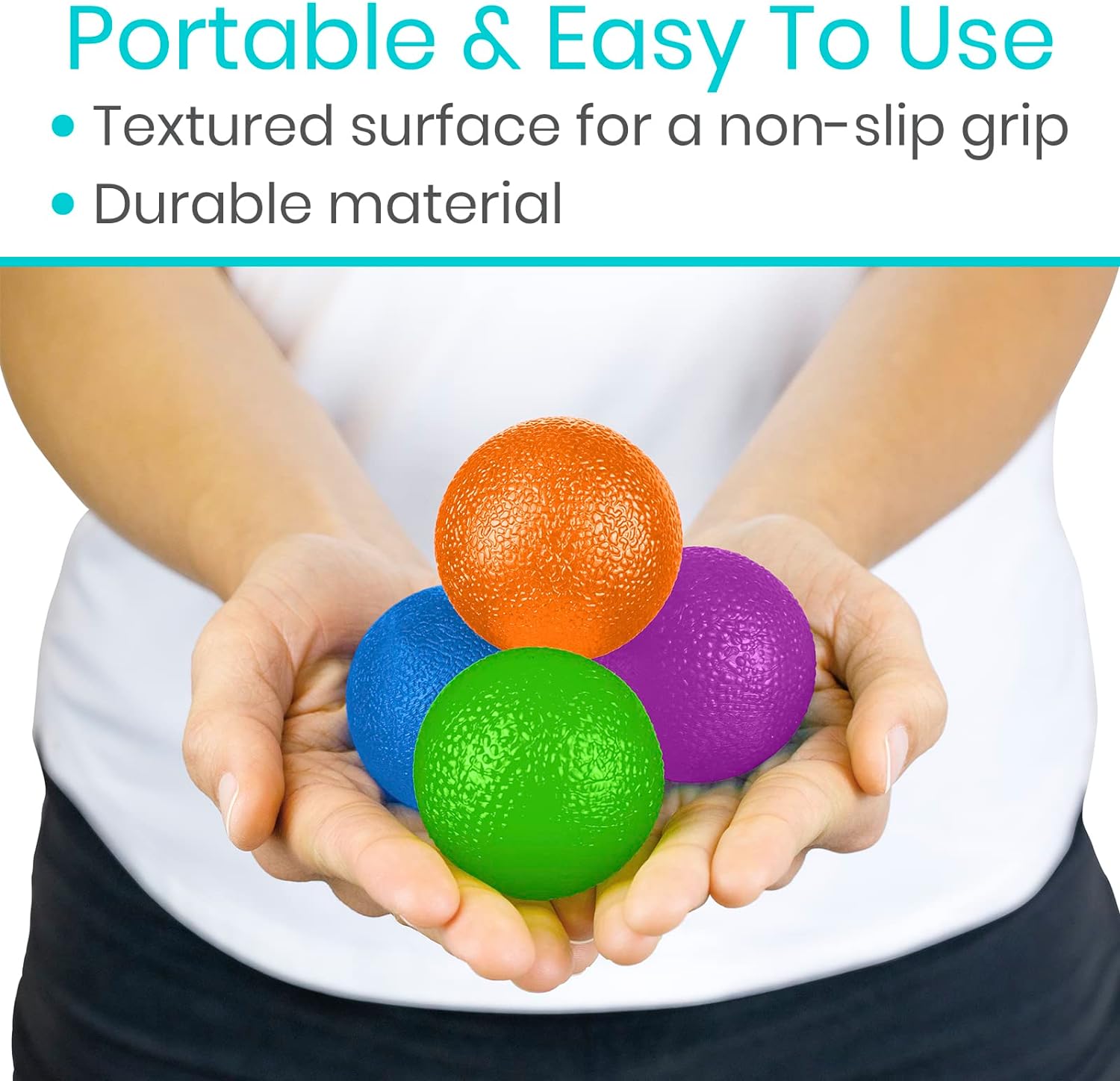 Vive Squeeze Balls for Hand Therapy, Exercise, Arthritis (w/Rehab Video App) - Grip Strengthener Occupational Equipment for Finger, Wrist, Carpal Tunnel, Pain Relief - Image 7