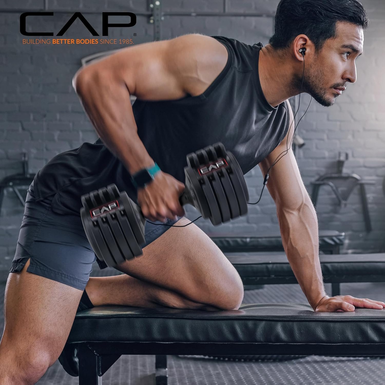CAP ADJUSTABELL Adjustable Dumbbell Weights - Singles & Pairs | 12.5 lb, 25 lb & 55 lb | Multiple Handle Options - Image 7