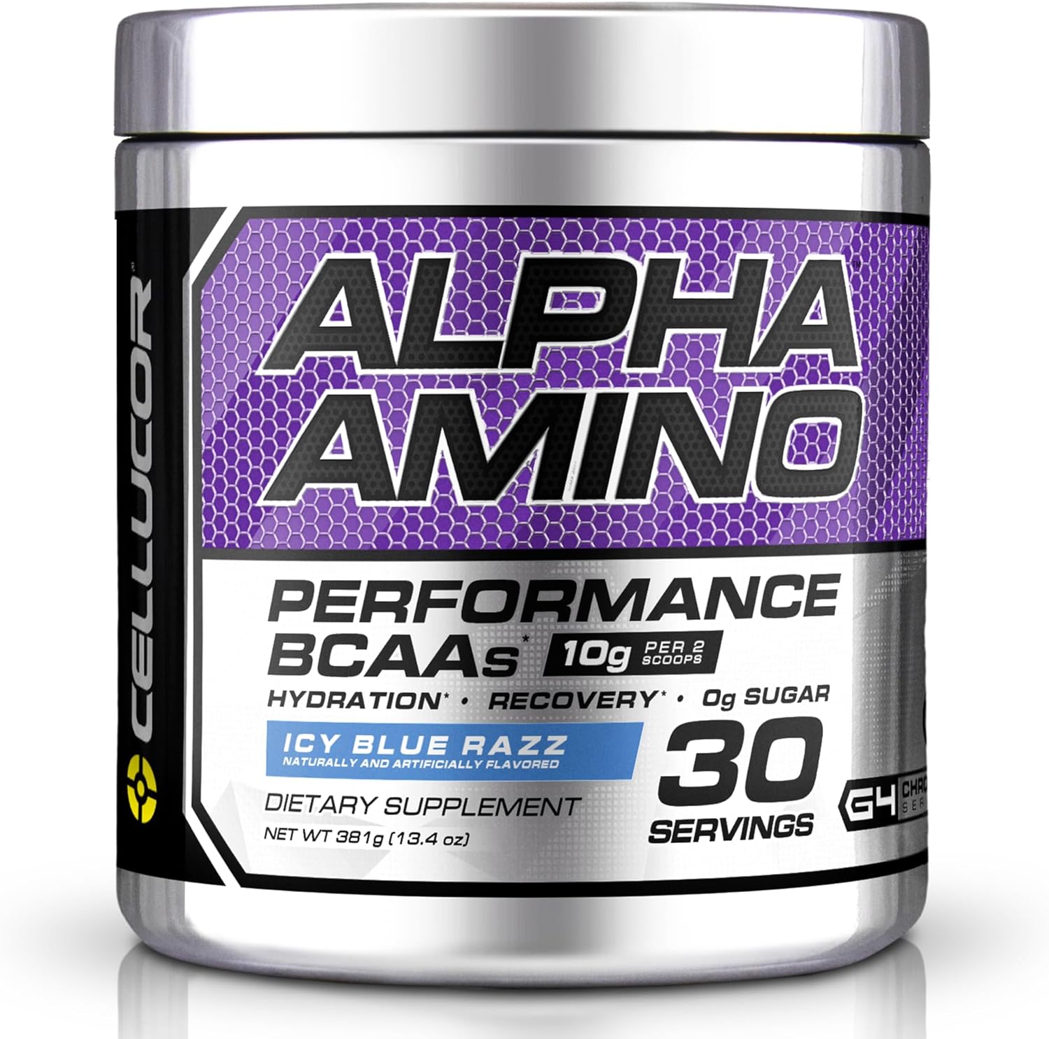 Cellucor Alpha Amino EAA & BCAA Powder | Branched Chain Essential Amino Acids + Electrolytes | ICY Blue Razz | 30 Servings - Image 2