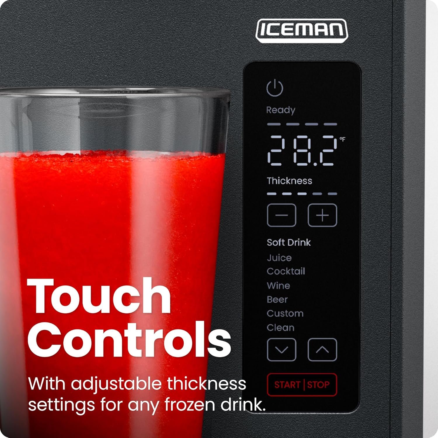 Iceman by Chefman Slush-Ease 68oz Slushie Machine, 48oz Liquid Capacity Frozen Drink Maker & Slushy Machine with 5 Presets and LED Display, Perfect for Frozen Margaritas, Frappes, Smoothies & Shakes - Image 4