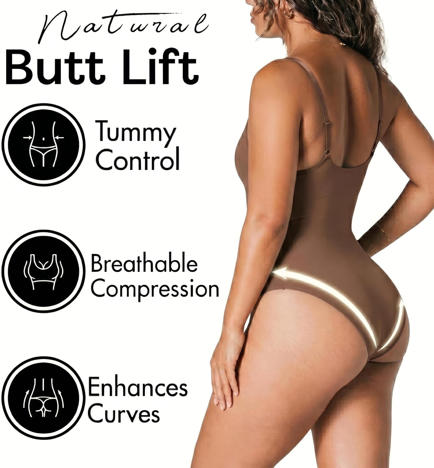 Tummy Control Shapewear Bodysuit for Women, Seamless Body Shaper Thong, Brief or Mid-Thigh Faja, Sculpting Slimming Bodysuits - Image 5