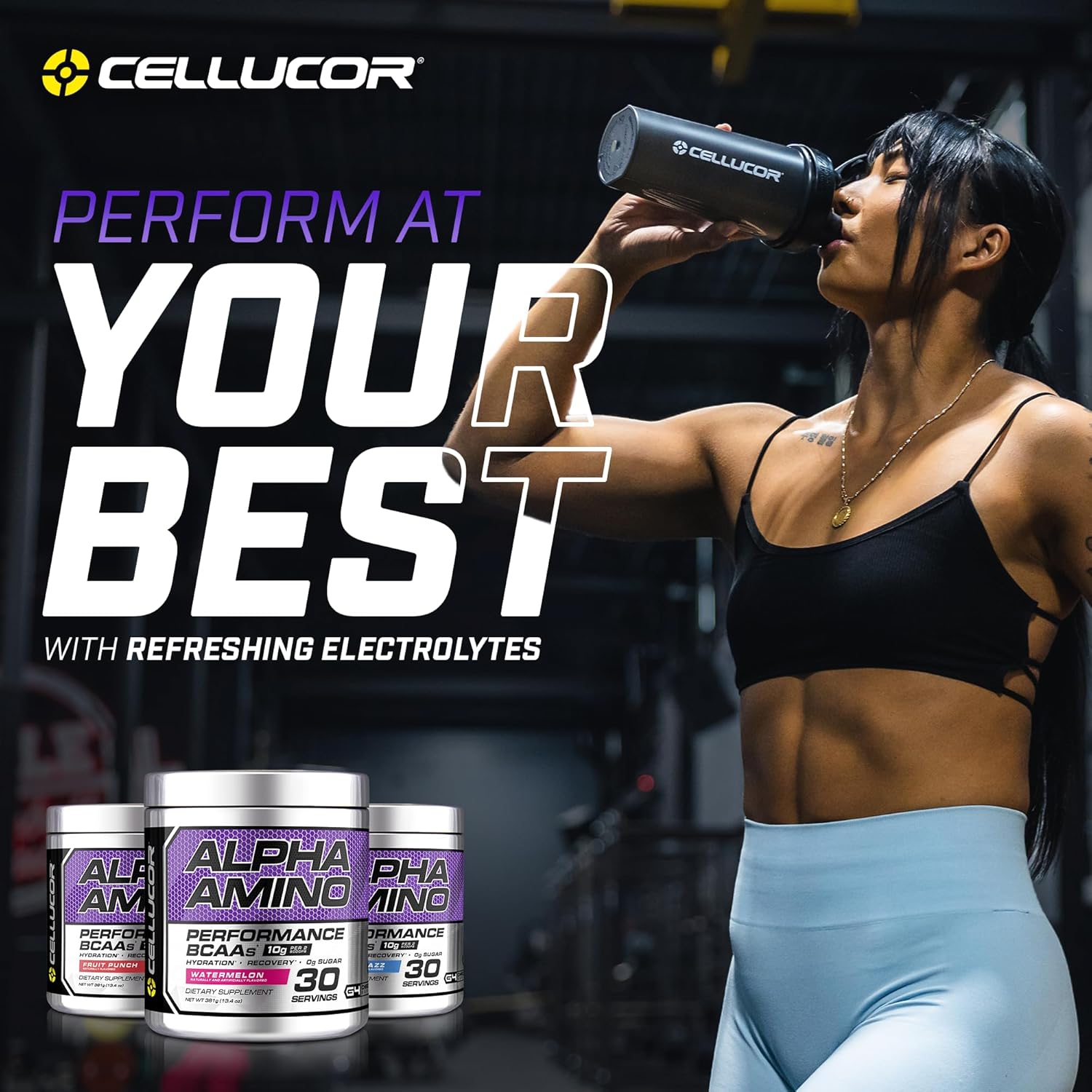 Cellucor Alpha Amino EAA & BCAA Powder | Branched Chain Essential Amino Acids + Electrolytes | ICY Blue Razz | 30 Servings - Image 5