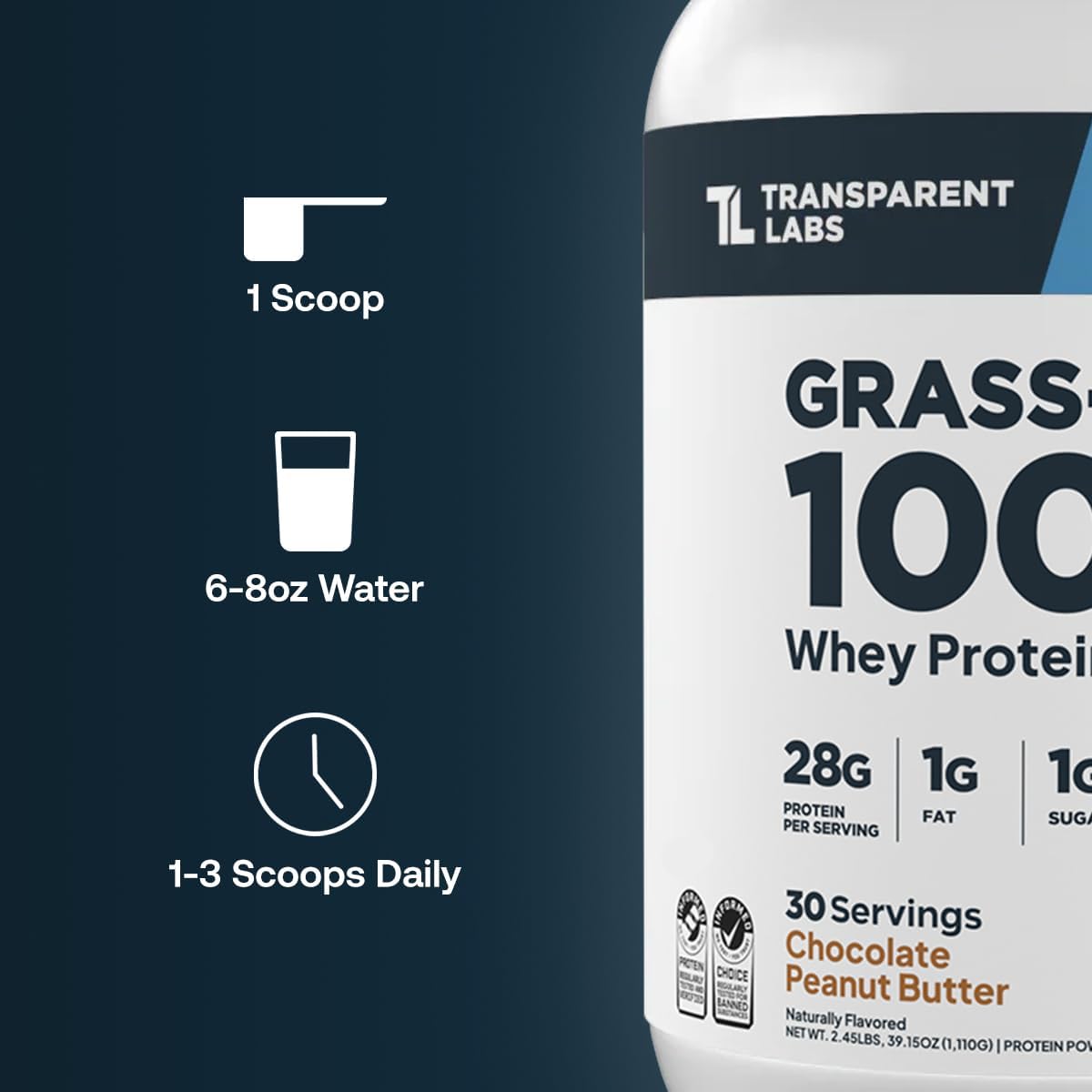 Transparent Labs Grass-Fed Whey Protein Isolate - Naturally Flavored, Gluten Free Whey Protein Powder with 28g of Protein per Serving & 9 Amino Acids - 30 Servings, French Vanilla - Image 7