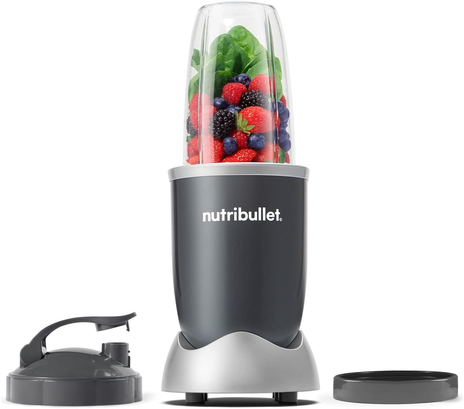 Nutribullet Personal Blender, Shakes, Smoothies, Food Prep, and Frozen Blending, 24 Ounces, 600 Watt, Dark Gray, NBR-0601WM - Image 2