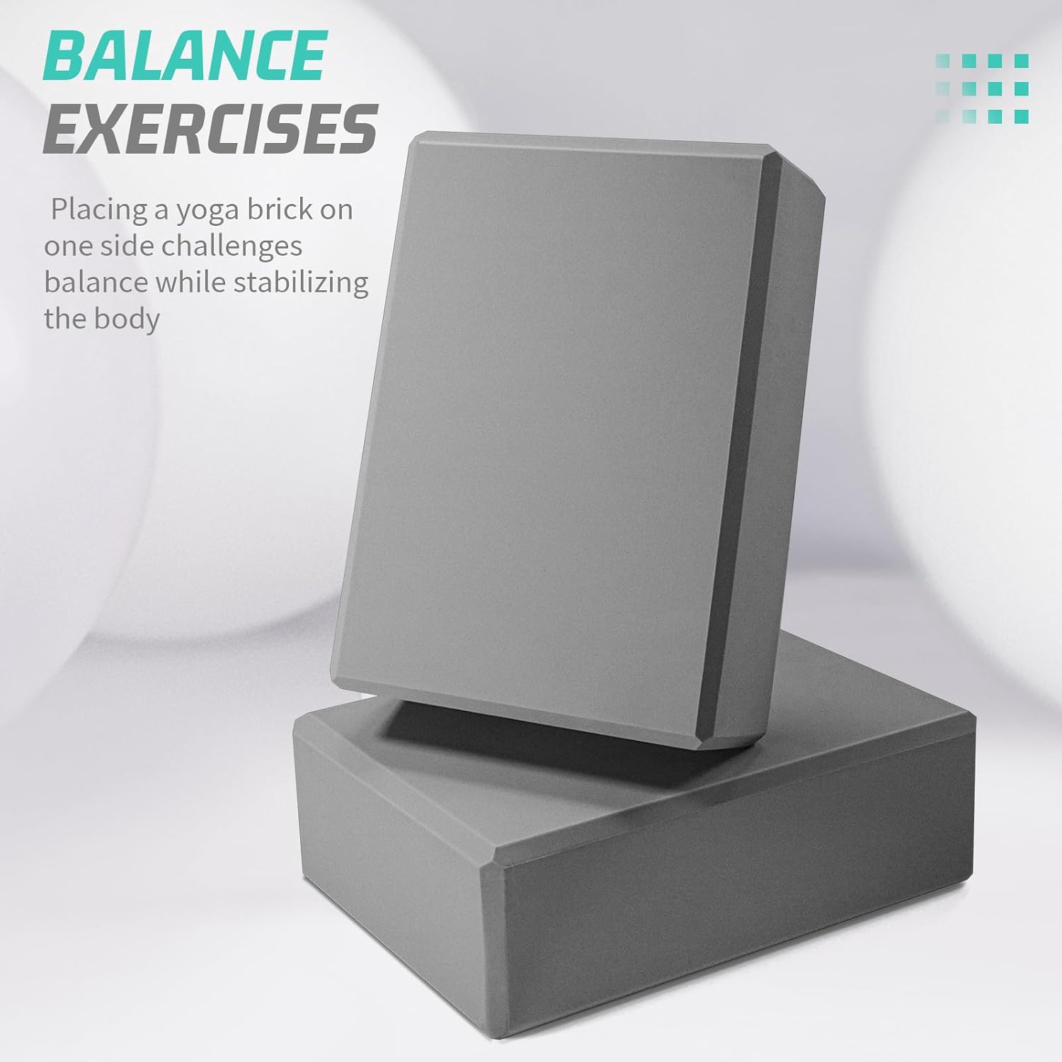 Yoga Blocks| Foam Block Supportive Latex-Free with Beveled Edges, Non-Slip Exercise Blocks for Pilates, Meditation, Balance, Stretching and Deep Poses - Image 8