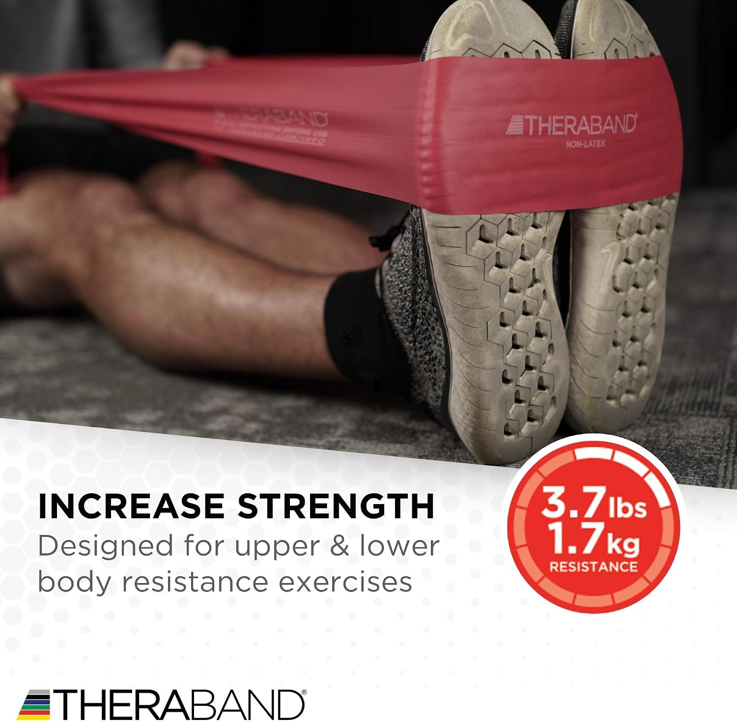 THERABAND Resistance Bands Set, Elastic Bands for Exercise & Physical Therapy, Strength Training for Upper & Lower Body Fitness - Image 5