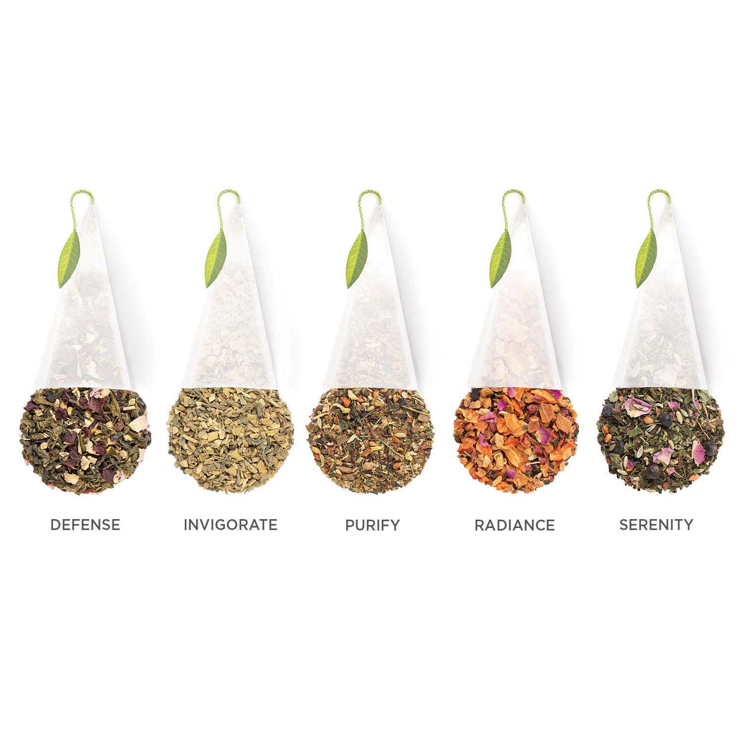 Tea Forte Premium Petite Presentation Box Gift Set Sampler, 10 Count, 2 of Each Blend Individually Wrapped Handcrafted Pyramid Infuser Bags, Wellbeing Tea - Image 5