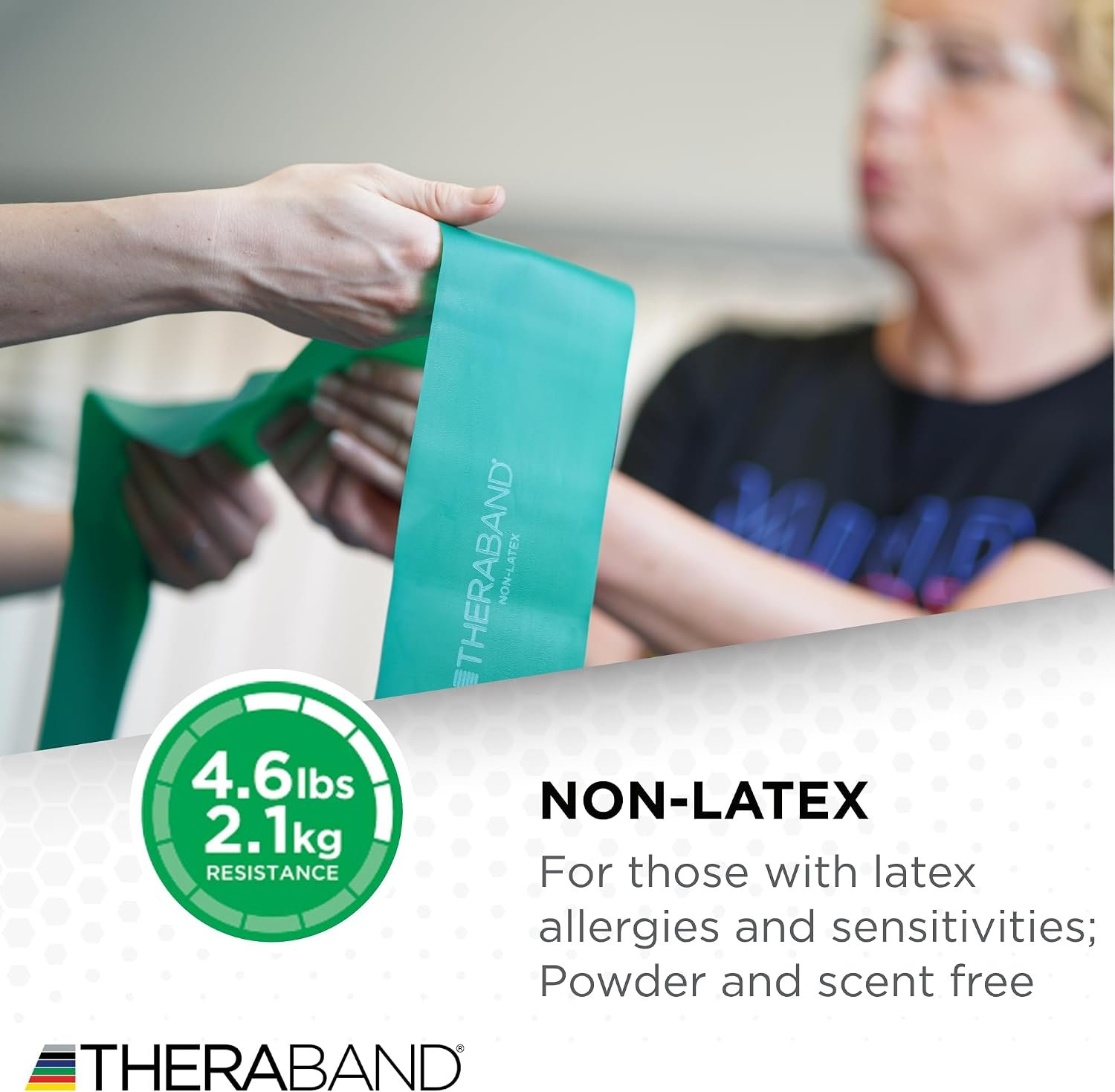 THERABAND Resistance Bands Set, Elastic Bands for Exercise & Physical Therapy, Strength Training for Upper & Lower Body Fitness - Image 6