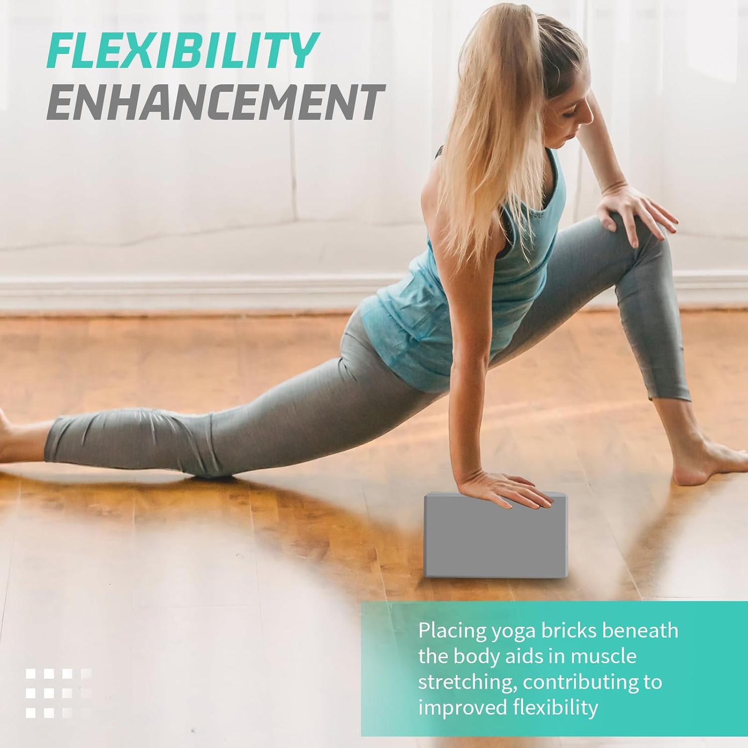 Yoga Blocks| Foam Block Supportive Latex-Free with Beveled Edges, Non-Slip Exercise Blocks for Pilates, Meditation, Balance, Stretching and Deep Poses - Image 6