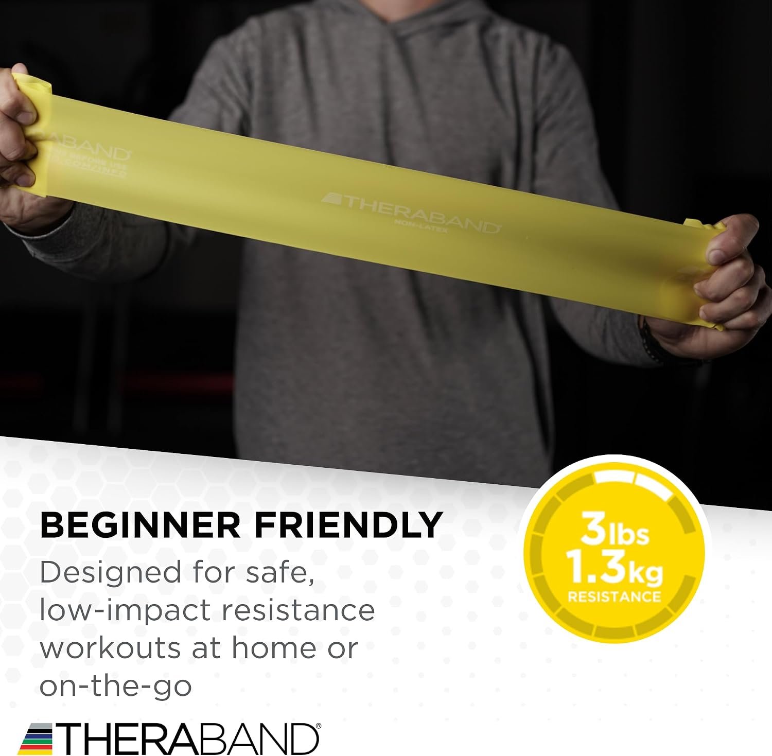 THERABAND Resistance Bands Set, Elastic Bands for Exercise & Physical Therapy, Strength Training for Upper & Lower Body Fitness - Image 4
