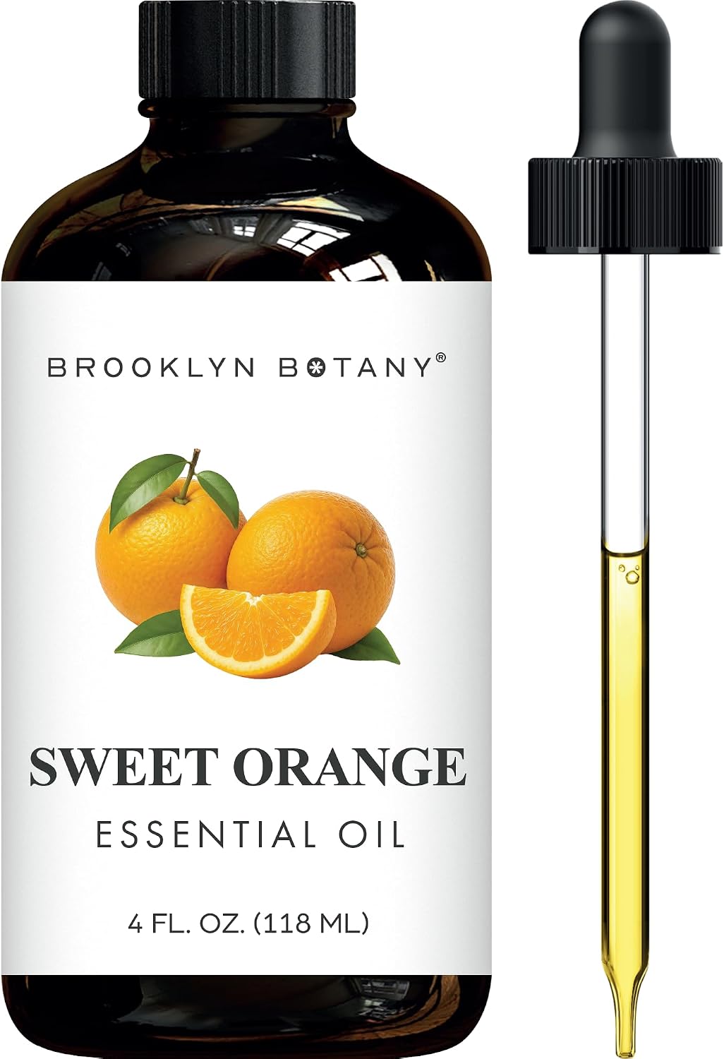 Brooklyn Botany Sweet Orange Essential Oil - Huge 4 Fl Oz - 100% Pure and Natural - Premium Grade with Dropper - for Aromatherapy and Diffuser - Image 2