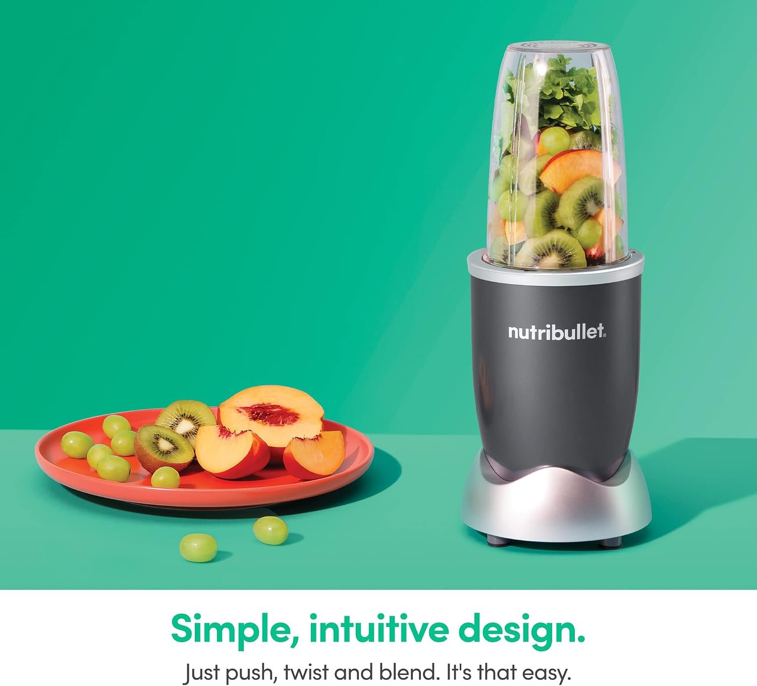 Nutribullet Personal Blender, Shakes, Smoothies, Food Prep, and Frozen Blending, 24 Ounces, 600 Watt, Dark Gray, NBR-0601WM - Image 5