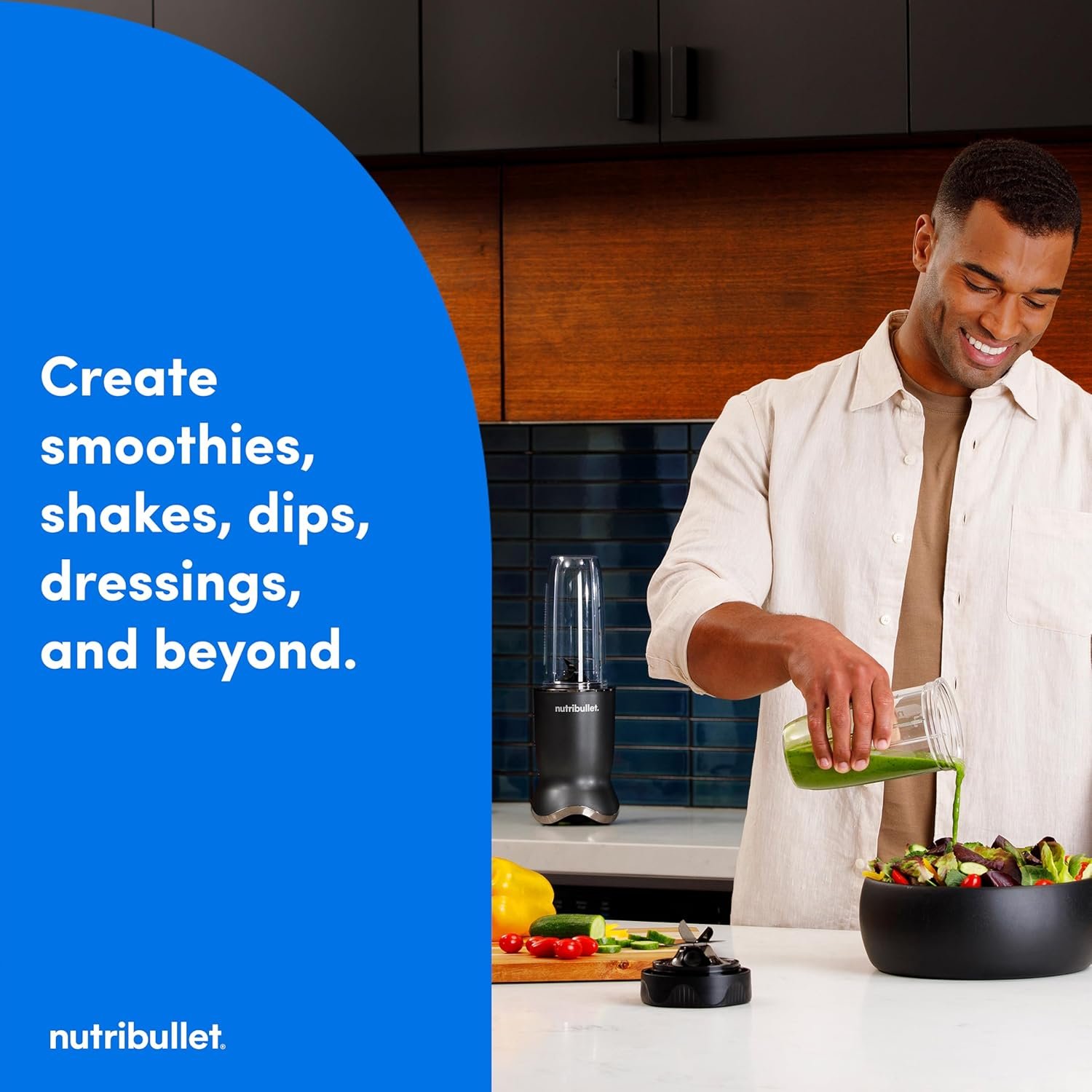 nutribullet® Ultra Personal Blender, 1200W, for Smoothies Shakes & Protein - Quietest Single-Serve Blender with Titanium Coated Blades, 3 BPA-Free Cups (32oz + 24oz), To-Go Lids, Dishwasher Safe, Gray - Image 10