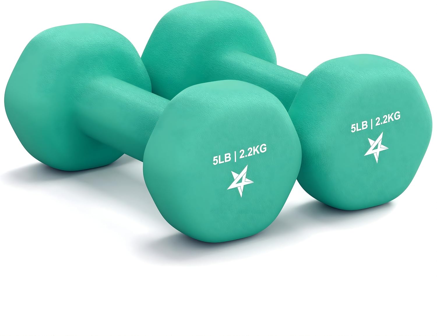 Yes4All Neoprene Coated Dumbbell Hand Weight Sets of 2 - Multiple Weight Options with 15 Colors, Anti-roll, Anti-Slip, Hexagon Shape - Image 2
