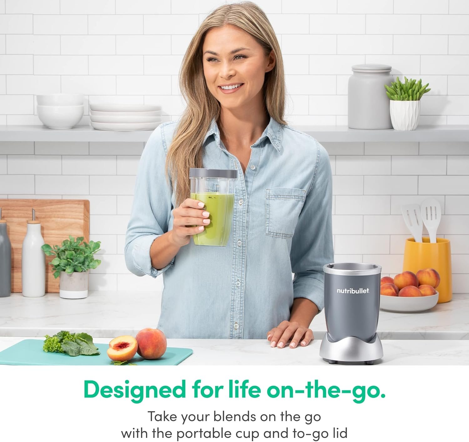Nutribullet Personal Blender, Shakes, Smoothies, Food Prep, and Frozen Blending, 24 Ounces, 600 Watt, Dark Gray, NBR-0601WM - Image 6