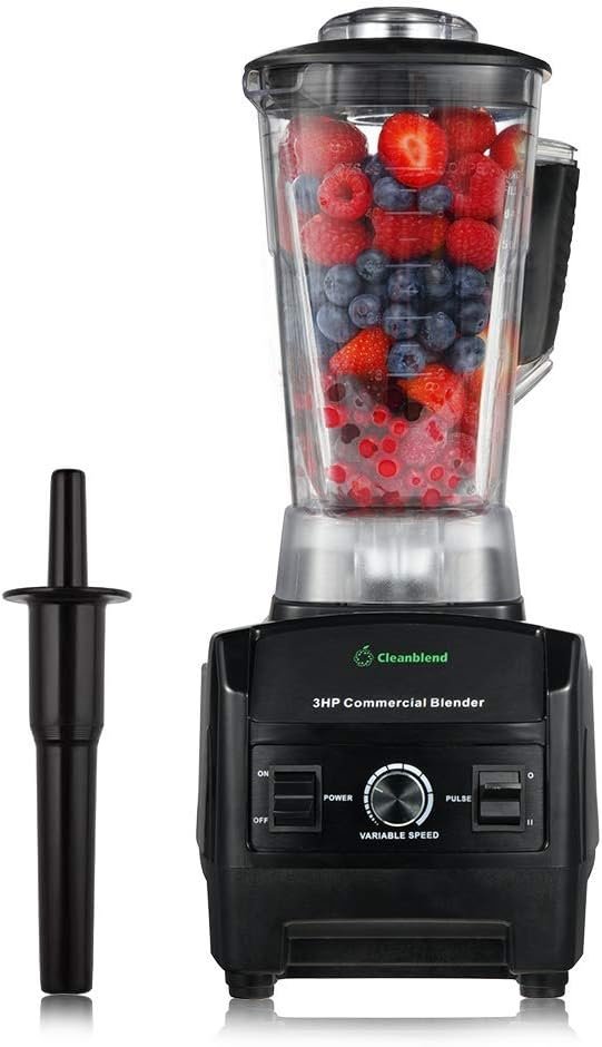 Cleanblend Commercial Blender with 5-Year Full Warranty - 1800W, 3HP, 64oz High-Performance Professional Countertop Blender with Stainless Steel Blades - Image 2