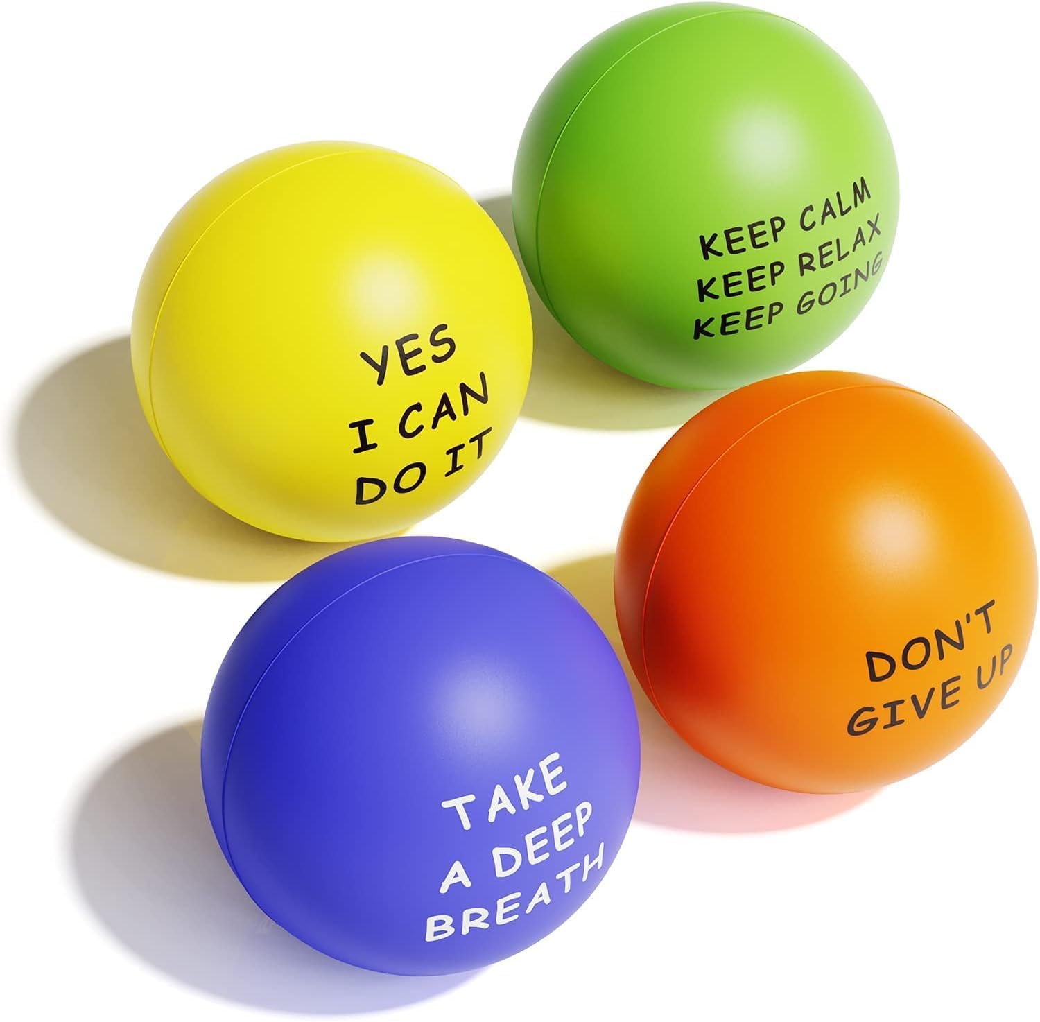 KDG Motivational Stress Balls(4 Pack) for Kids and Adults,Stress Relief Ball with Quetos to Rrelieve Anxiety and Manage Anger | Stress Relief Ball with Quetos to Rrelieve Anxiety and Manage Anger - Image 2