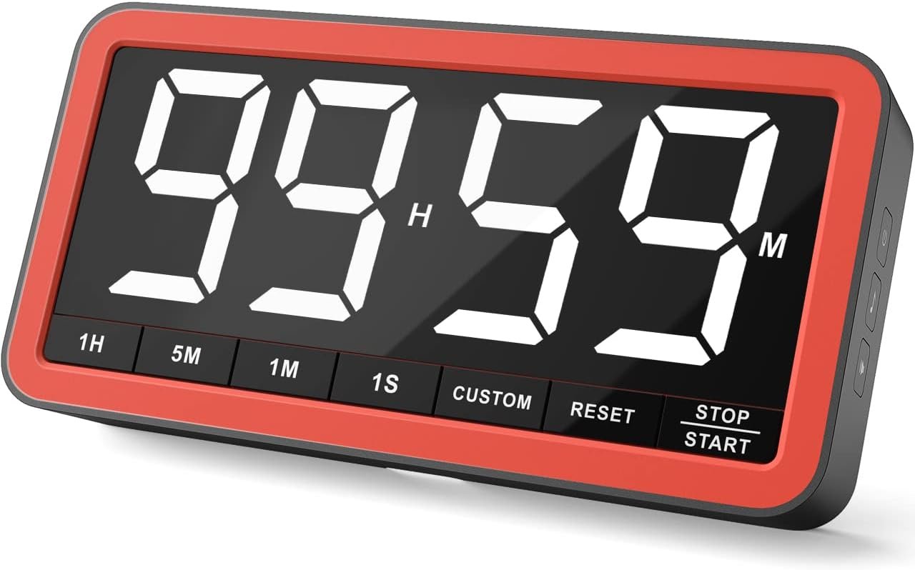 VOCOO Large 7.8" Digital Timer, Magnetic LED Timer for Kitchen & Classroom - Image 2