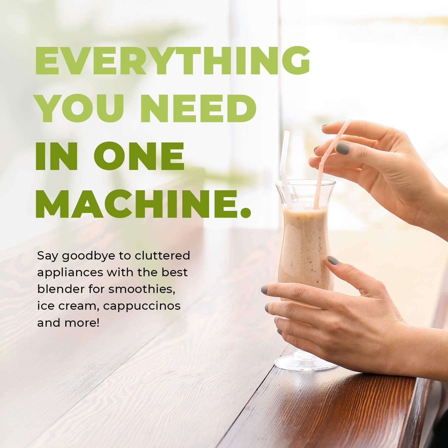 Cleanblend Commercial Blender with 5-Year Full Warranty - 1800W, 3HP, 64oz High-Performance Professional Countertop Blender with Stainless Steel Blades - Image 4