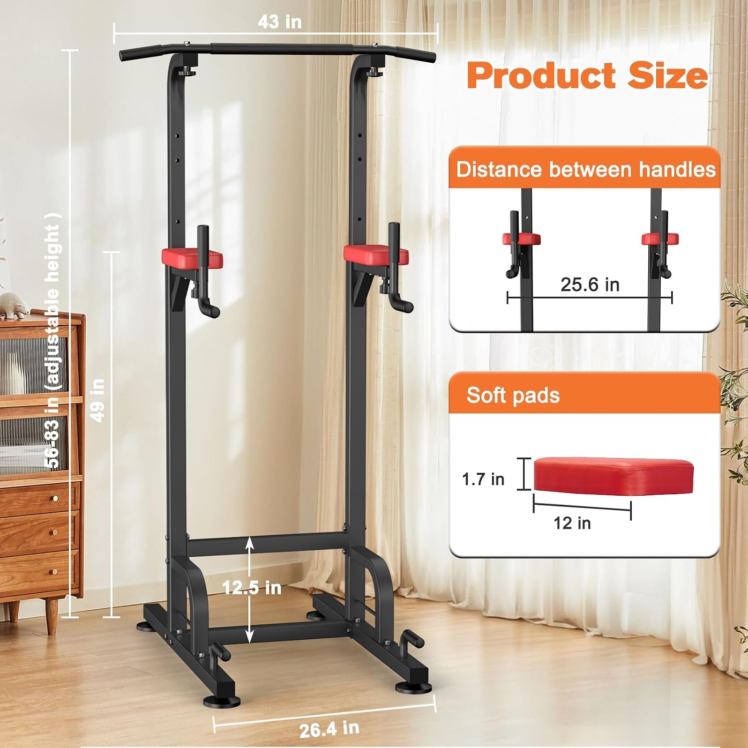 RELIFE REBUILD YOUR LIFE Pull Up Bar Free Standing Power Tower for Home Gym - Image 8