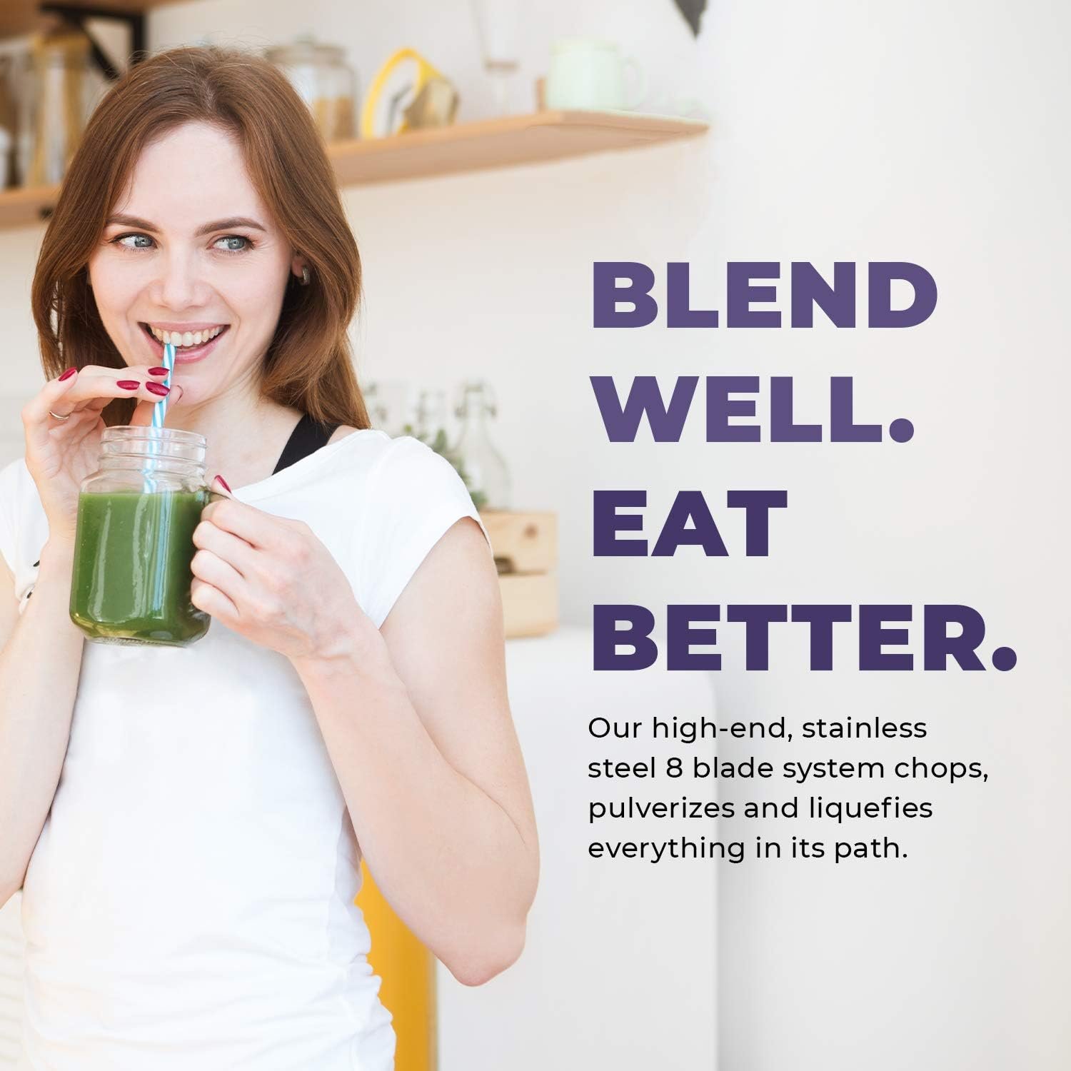 Cleanblend Commercial Blender with 5-Year Full Warranty - 1800W, 3HP, 64oz High-Performance Professional Countertop Blender with Stainless Steel Blades - Image 3