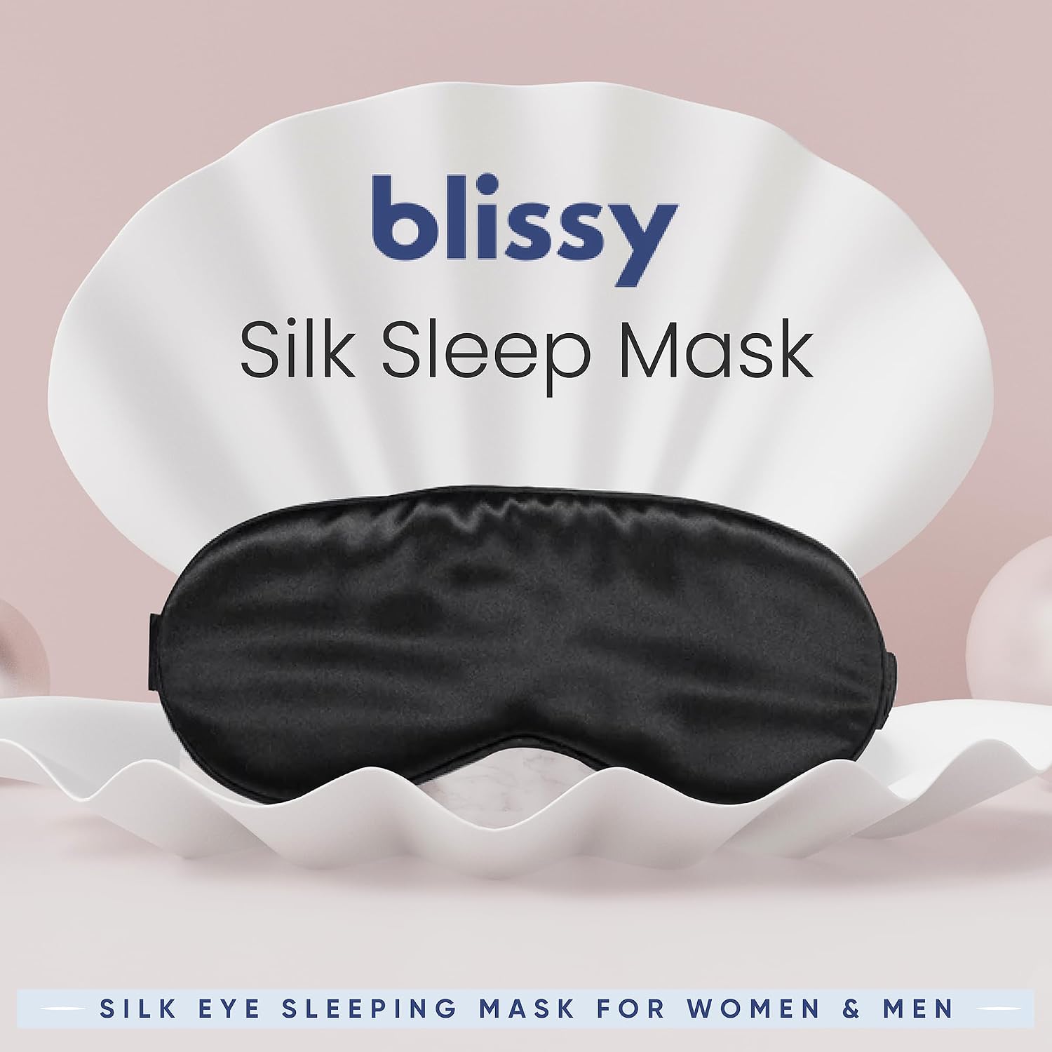 Blissy Silk Sleep Mask - Eye Sleeping Mask for Women & Men for Total Blackout - 100% Pure Mulberry Silk, 22 Momme 6a Fibers - Blindfold Sleep Mask Side Sleeper Eye Cover (Non Adjustable) - Image 9