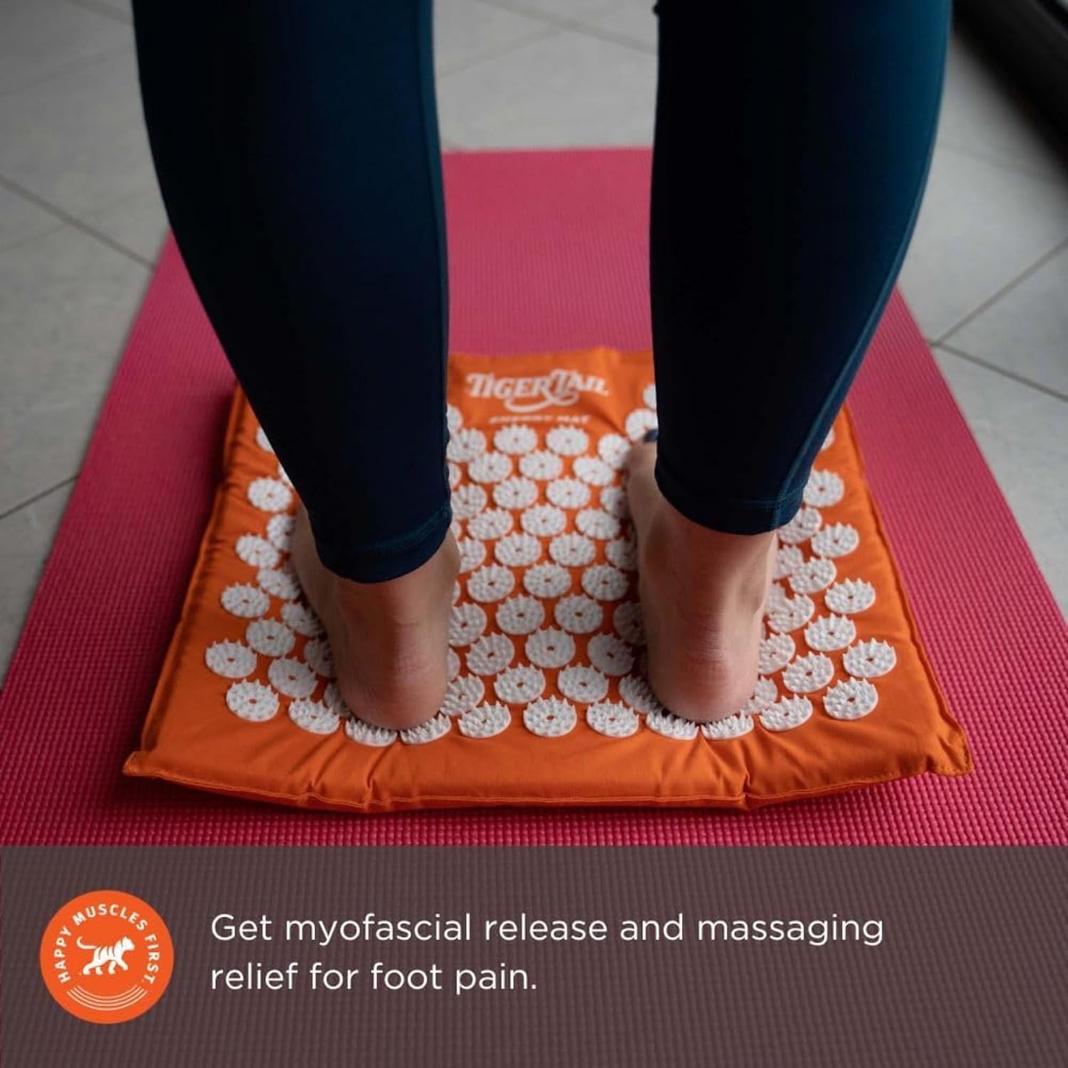 Tiger Tail Acupressure Energy Mat for Neck, Back, Shoulder, and Feet Pain Relief - Release Endorphins, Reduce Stress, Revitalize Energy Levels - Image 4