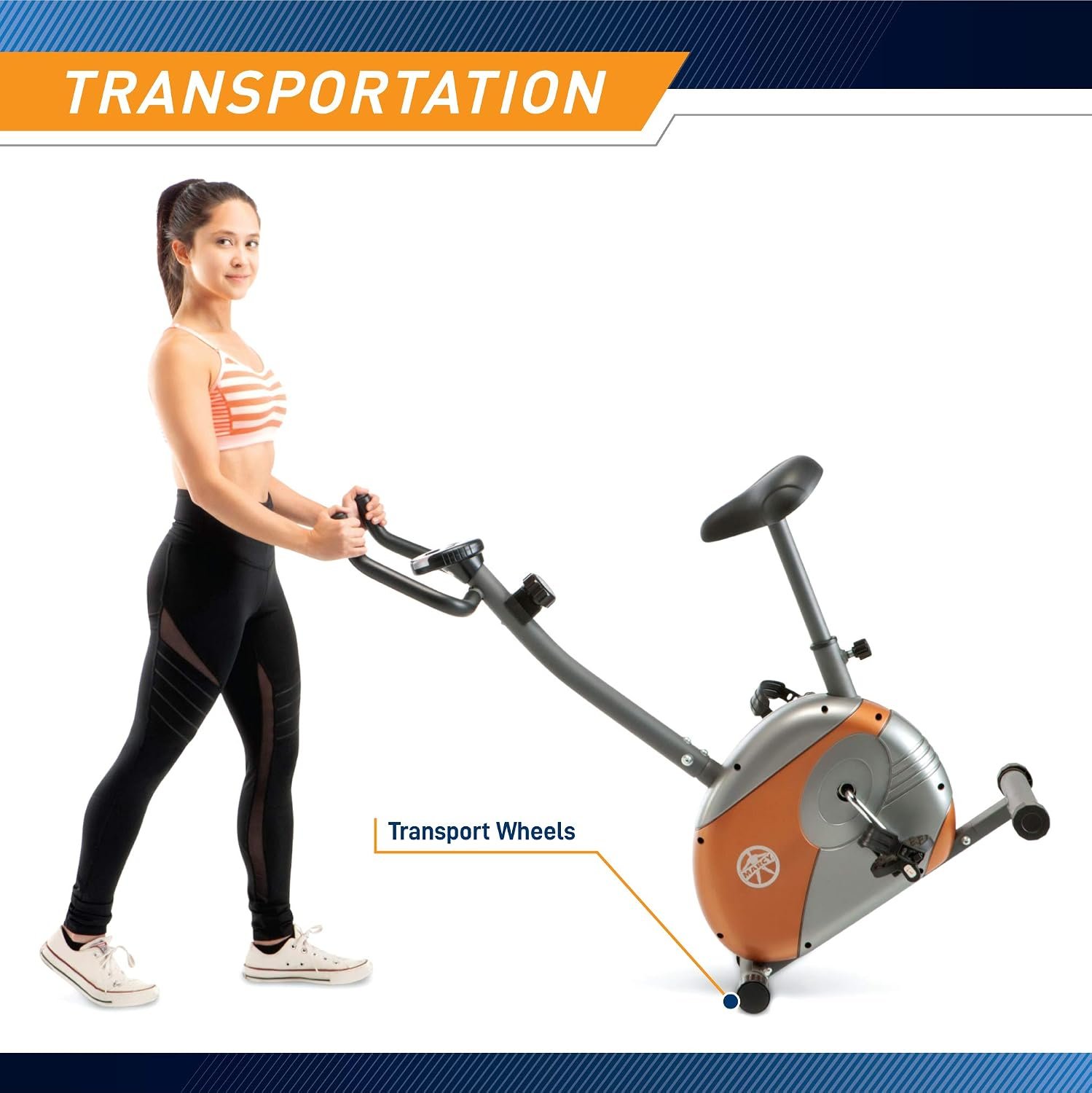 Marcy Home Fitness Personal Exercise Bike with Adjustable Magnetic Resistance for Cardio Workout and Cycle Training - Image 8