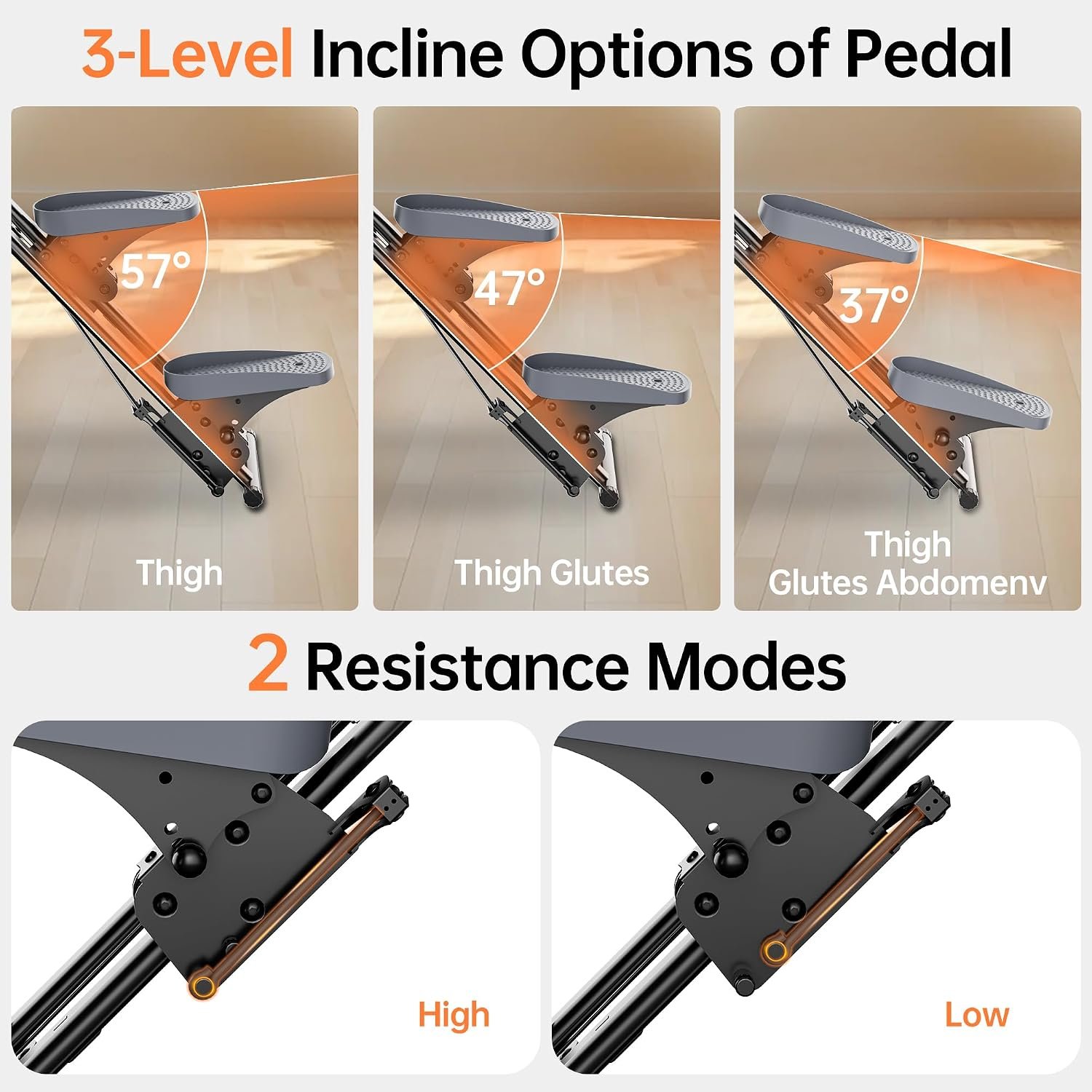 seanleecore Stair Stepper Machine for Home with Device Holder & Silicone Floor Mat, Extra-Long Non-Slip Pedals Vertical Climber Exercise Machine - Image 10