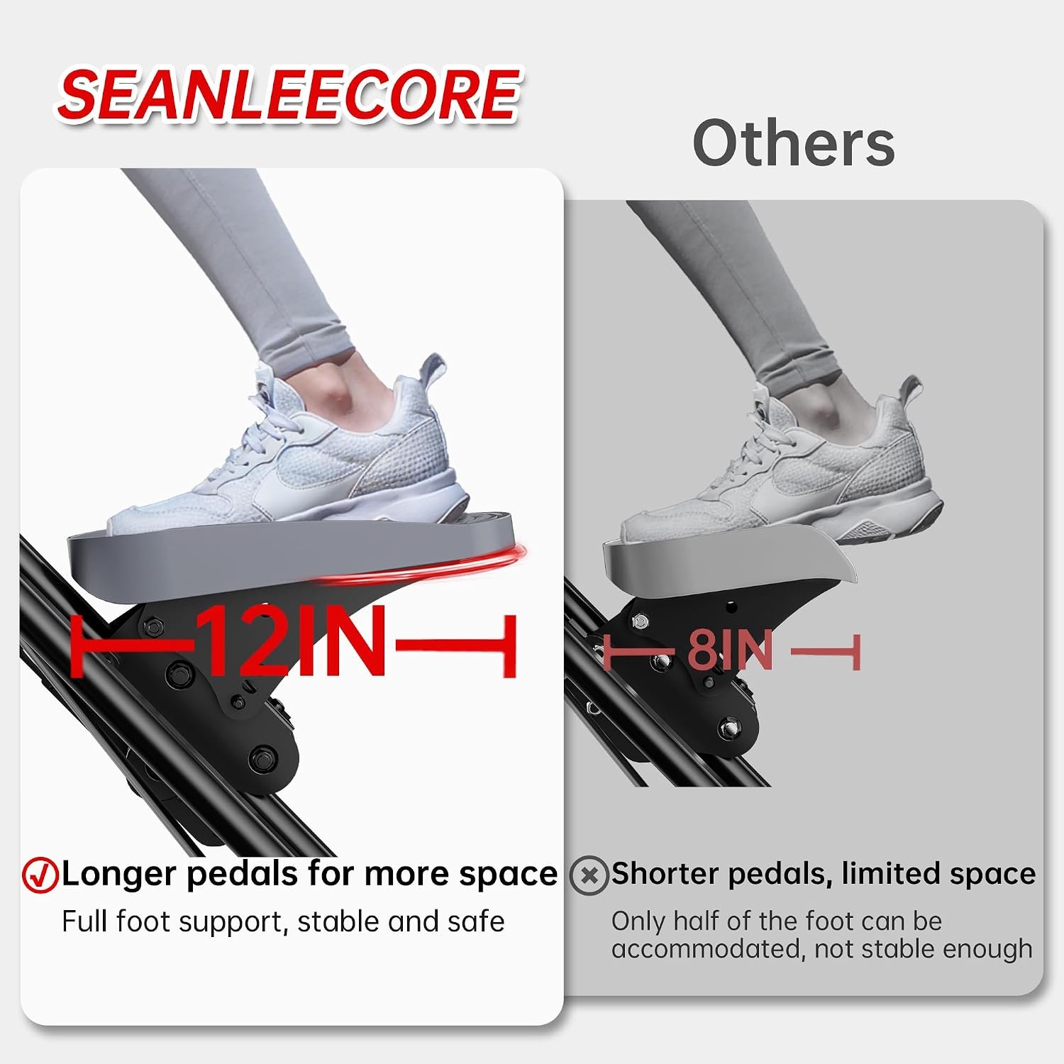 seanleecore Stair Stepper Machine for Home with Device Holder & Silicone Floor Mat, Extra-Long Non-Slip Pedals Vertical Climber Exercise Machine - Image 6