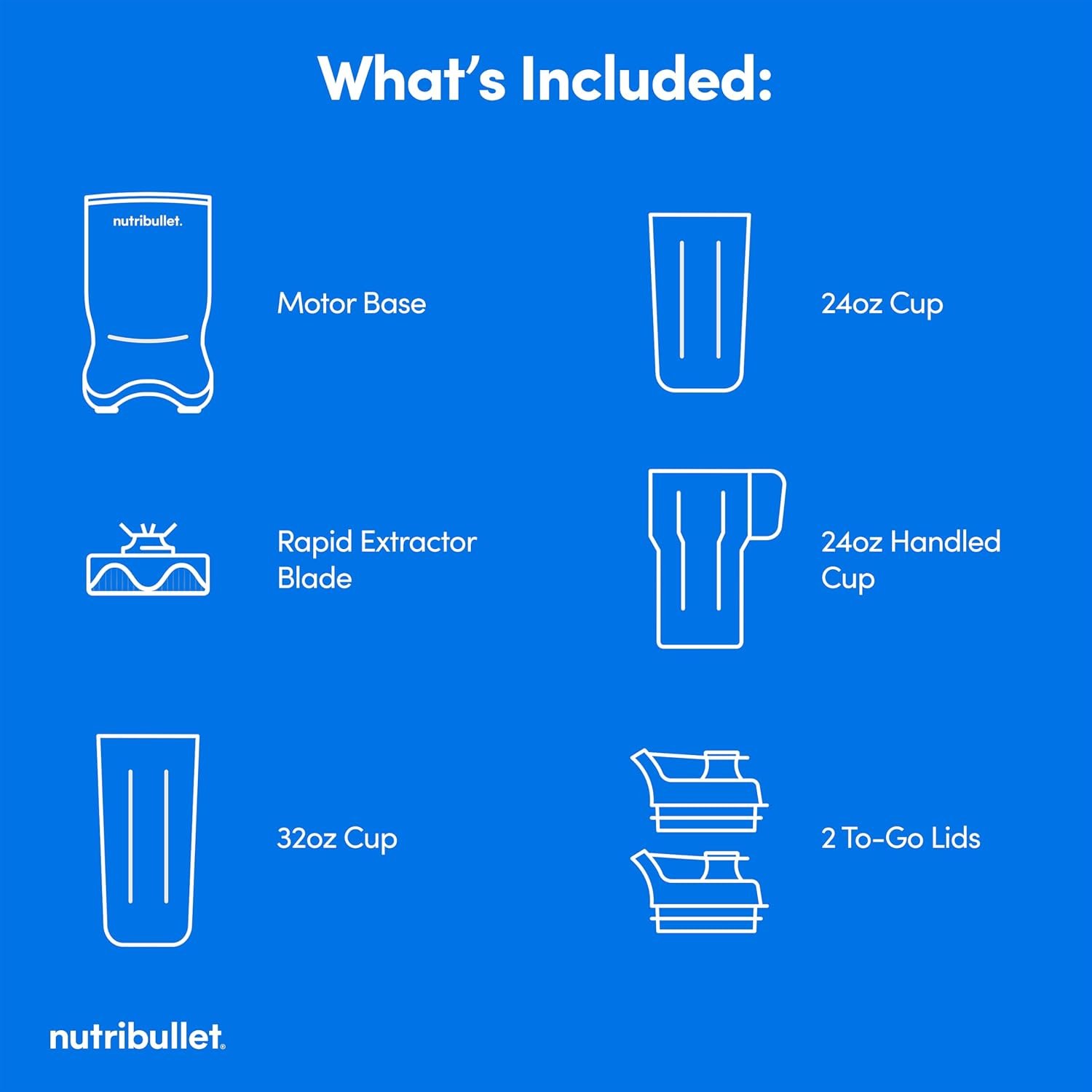 nutribullet® Ultra Personal Blender, 1200W, for Smoothies Shakes & Protein - Quietest Single-Serve Blender with Titanium Coated Blades, 3 BPA-Free Cups (32oz + 24oz), To-Go Lids, Dishwasher Safe - Image 12