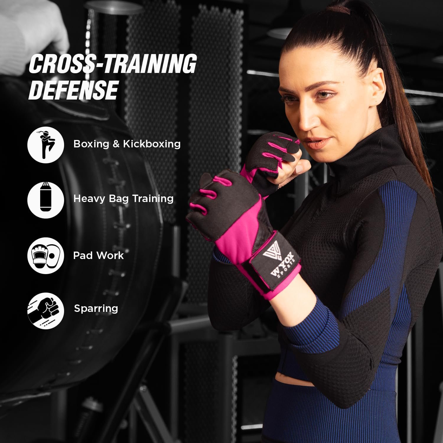 WYOX Neoprene Gel Boxing Hand Wraps Inner Gloves for Men & Women – 80cm/31in Quick Wrist Strap, Padded Knuckle Protection, Fingerless MMA Muay Thai Kickboxing Wraps for Training & Martial Arts - Image 8