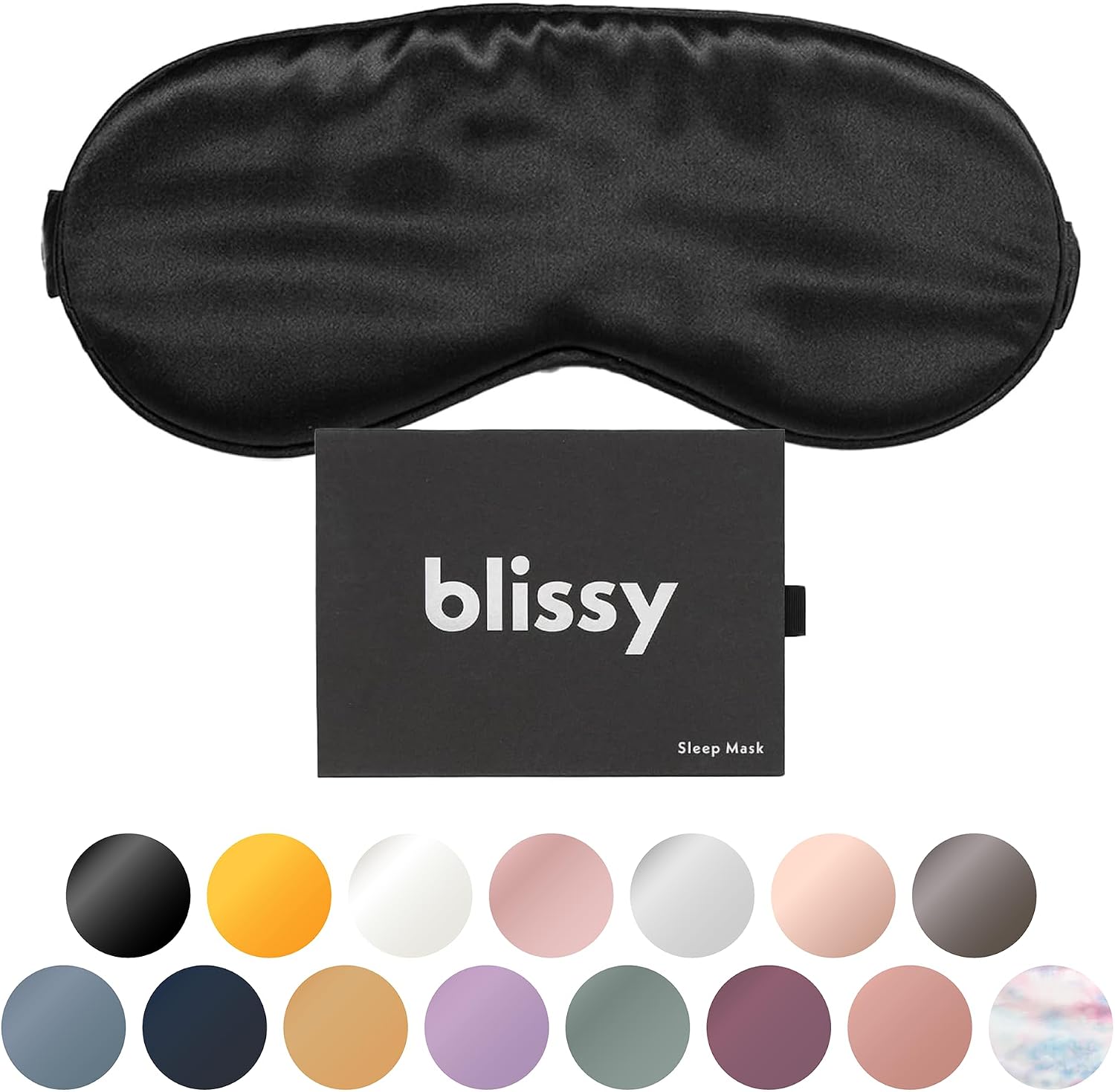 Blissy Silk Sleep Mask - Eye Sleeping Mask for Women & Men for Total Blackout - 100% Pure Mulberry Silk, 22 Momme 6a Fibers - Blindfold Sleep Mask Side Sleeper Eye Cover (Non Adjustable) - Image 2
