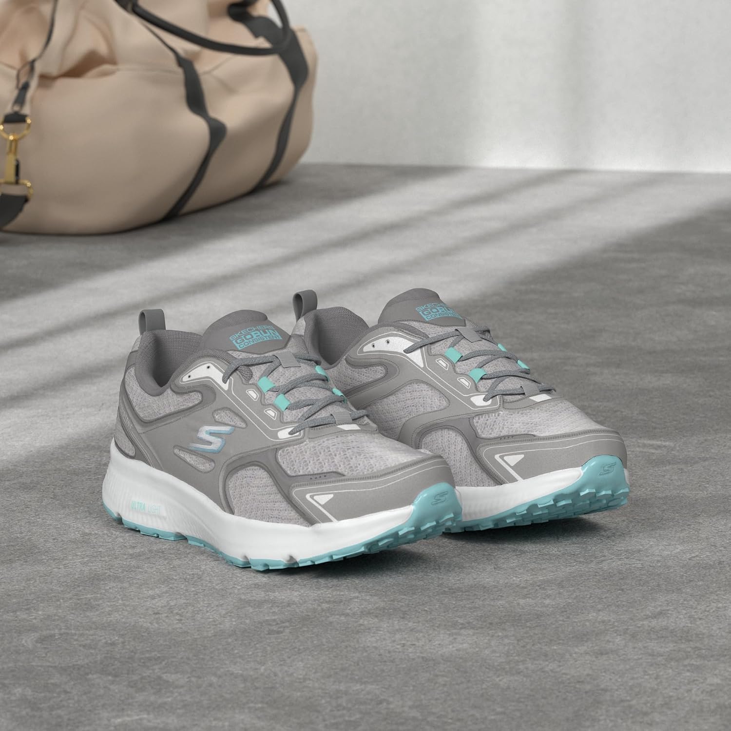 Skechers Women's Go Run Consistent Sneaker | Air-Cooled Goga Mat Insole, Ultra Light Cushioning, M-Strike Technology, Leather and Mesh Upper - Image 3